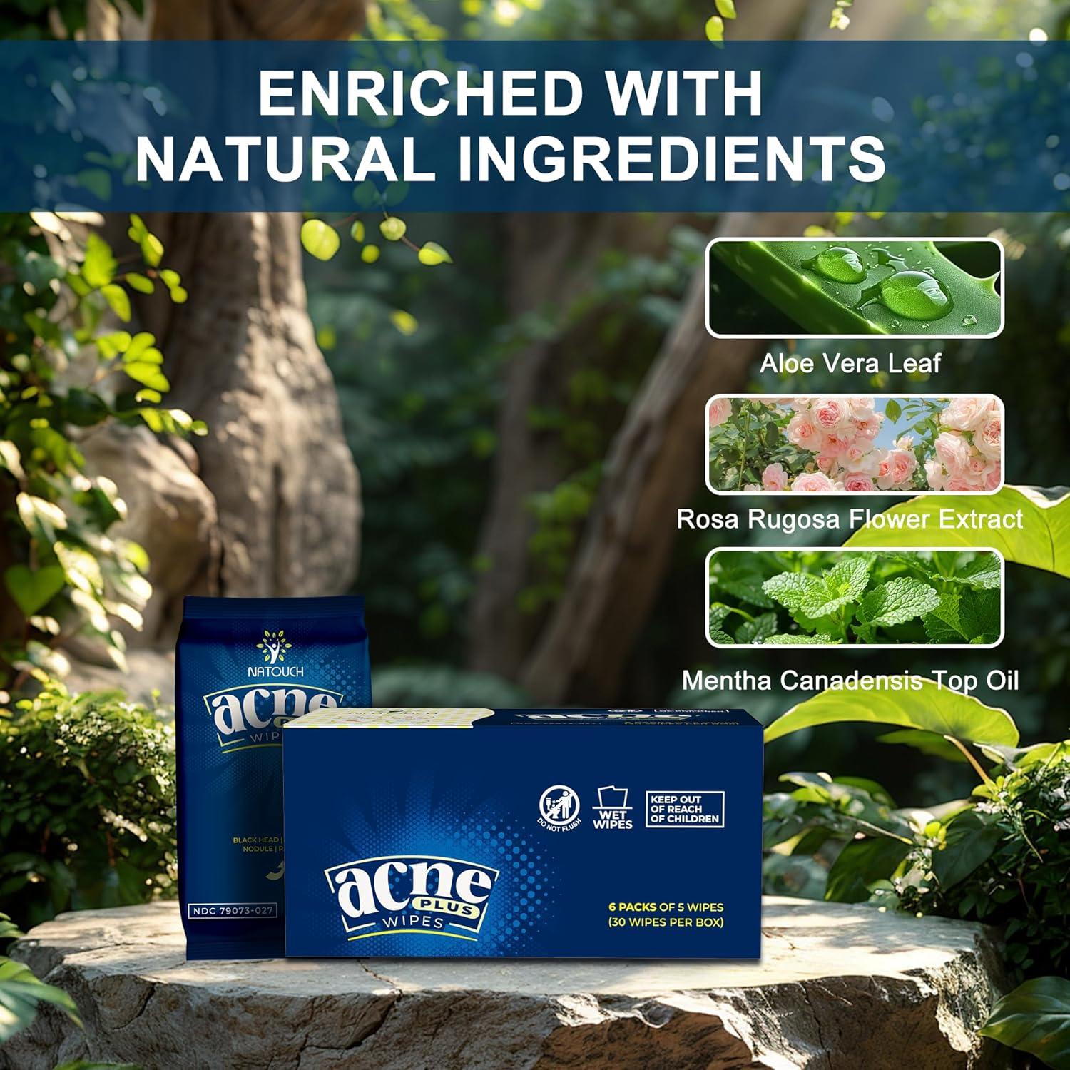 Toallitas Tratamiento Acné Natouch 321g con Ácido Salicílico