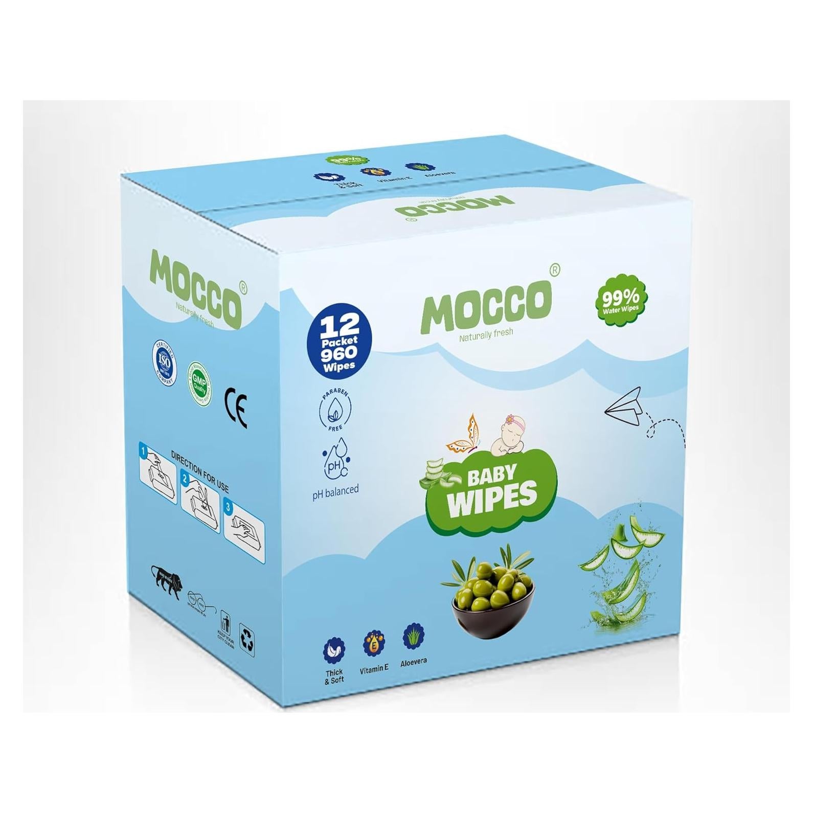 Toallitas Húmedas para Bebés Mocco Mega Pack 1200 Unidades