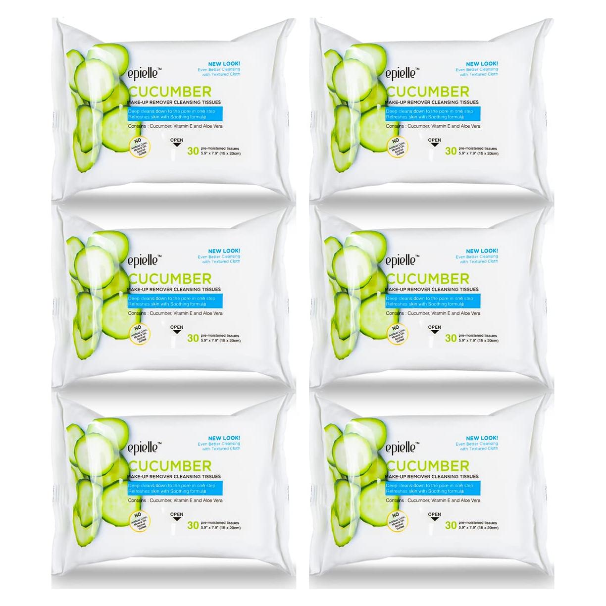 Toallitas Desmaquillantes Epielle Pepino 30 Unidades Suaves