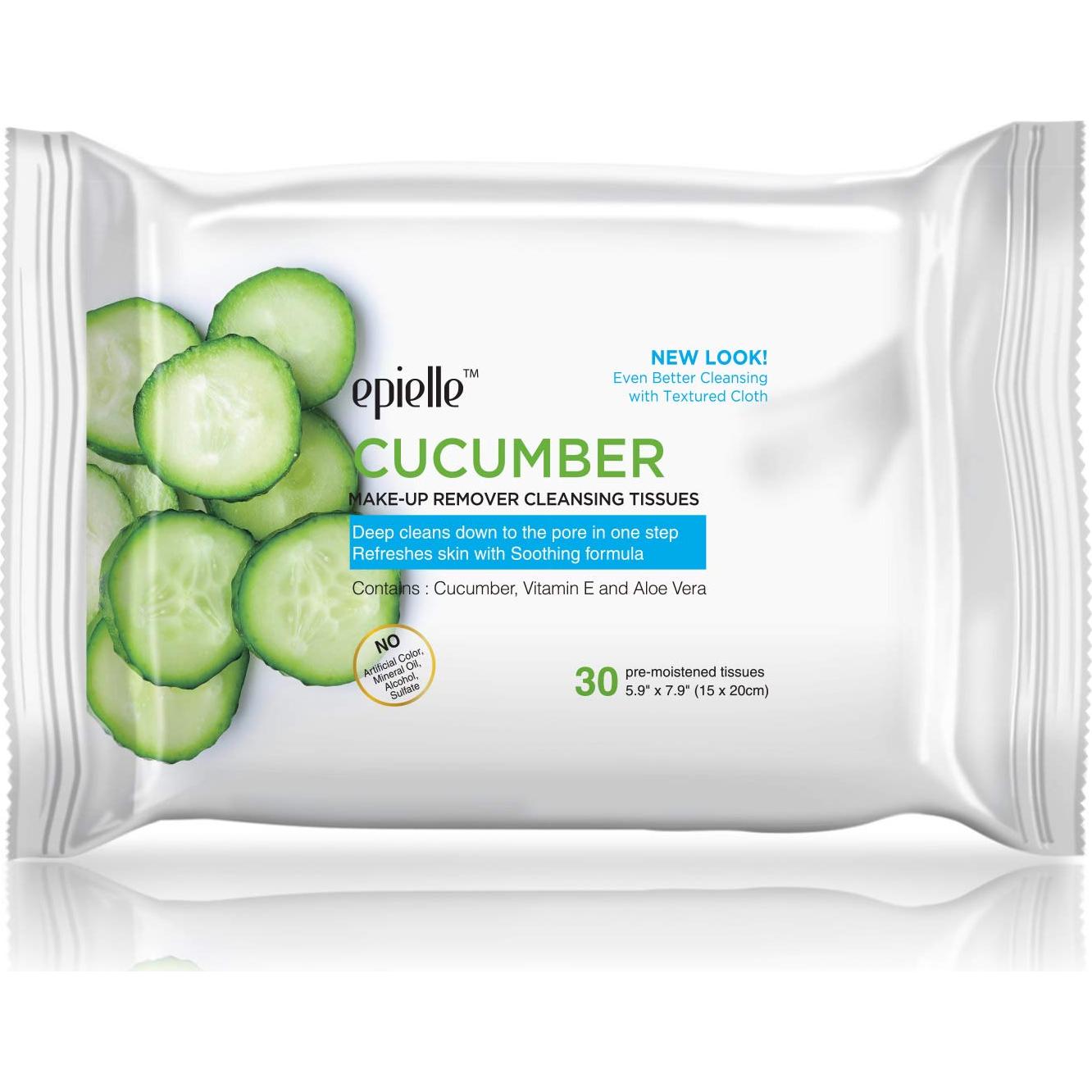 Toallitas Desmaquillantes Epielle Pepino 30 Unidades Suaves