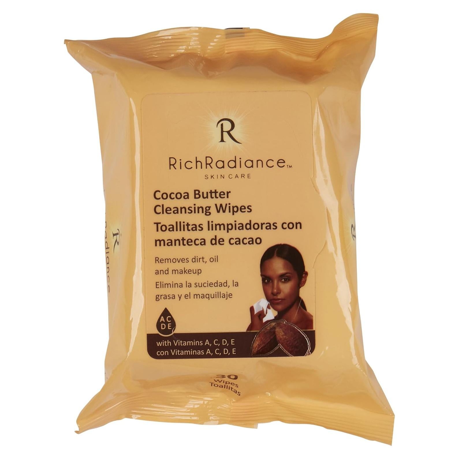 Toallitas Limpiadoras Rich Radiance Manteca de Cacao 30 Unidades