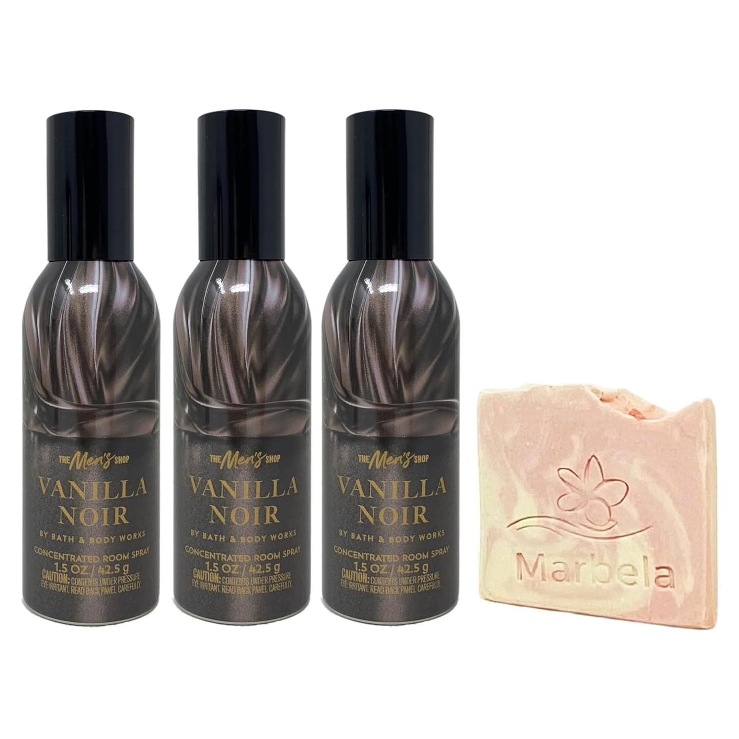 Aerosoles para Habitaciones Vainilla Noir Baño y Cuerpo 3 Pzs