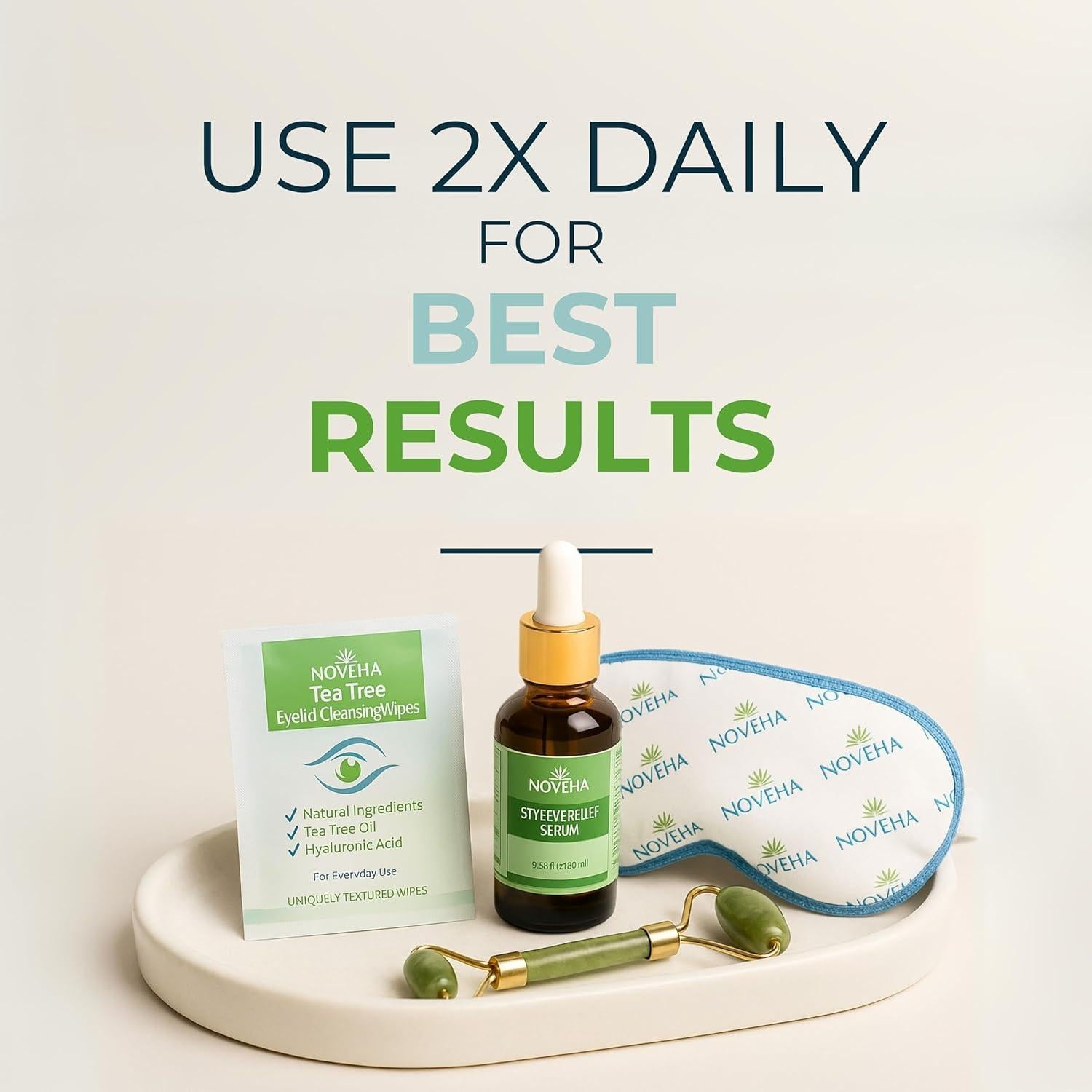 Toallitas Oculares NOVEHA 120 Pcs con Ácido Hialurónico