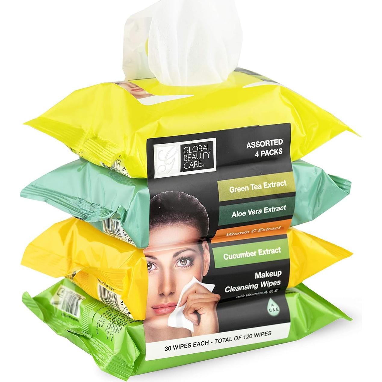 Toallitas Desmaquillantes Global Beauty Care 120 Unidades 4-Pack
