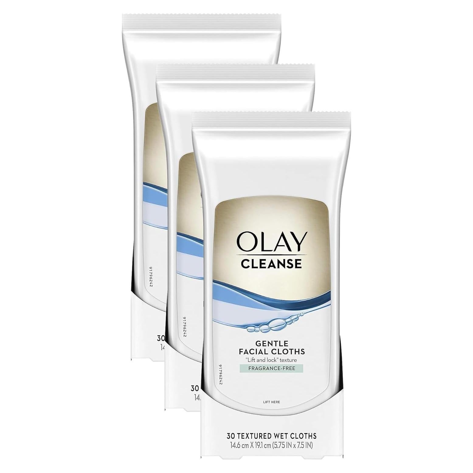 Toallitas de limpieza húmedas Olay 30 unidades paquete de 3