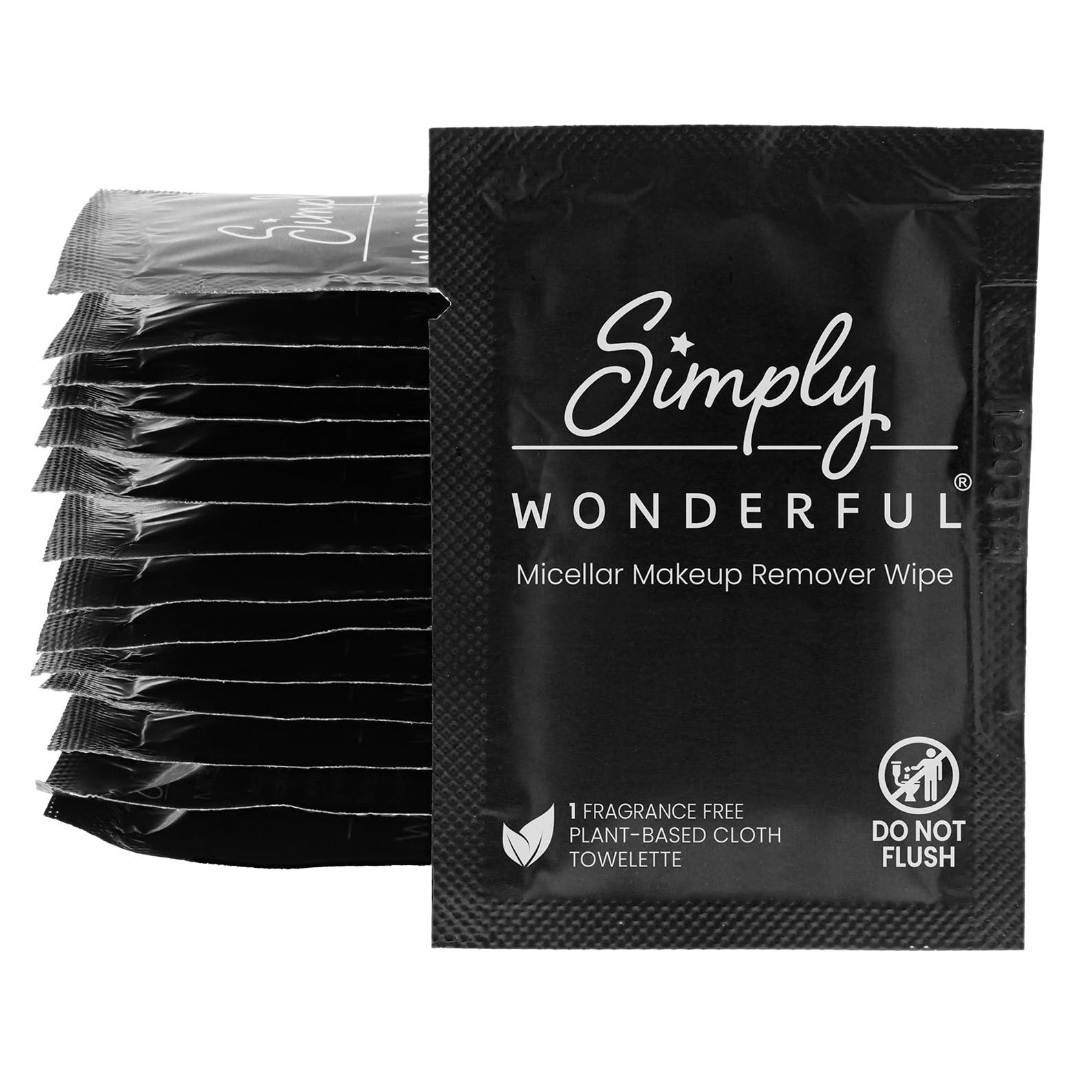 Toallitas Desmaquillantes Biodegradables Simplemente Maravilloso 100 Unidades