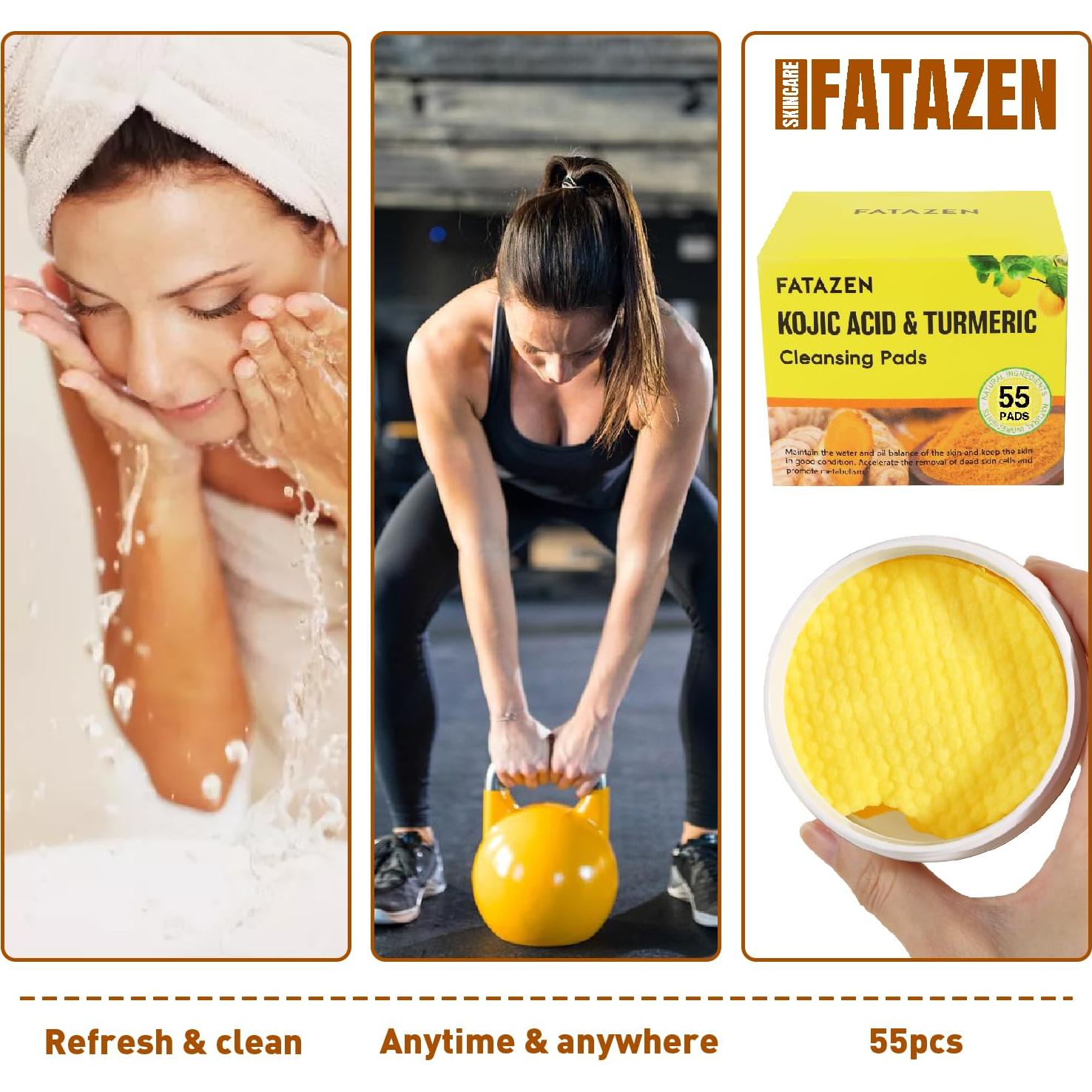 Discos Limpiadores FATAZEN Ácido Kójico y Cúrcuma 55 Unidades