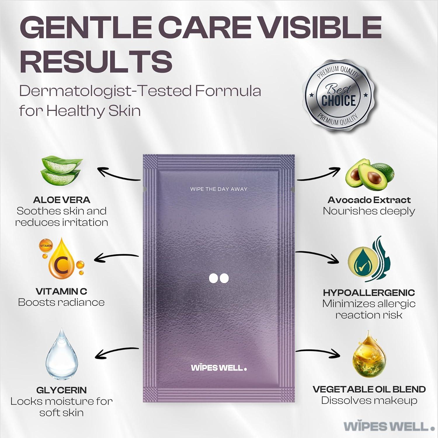Toallitas Desmaquillantes Veganas Wipes Well 21 Unidades Sin Fragancia