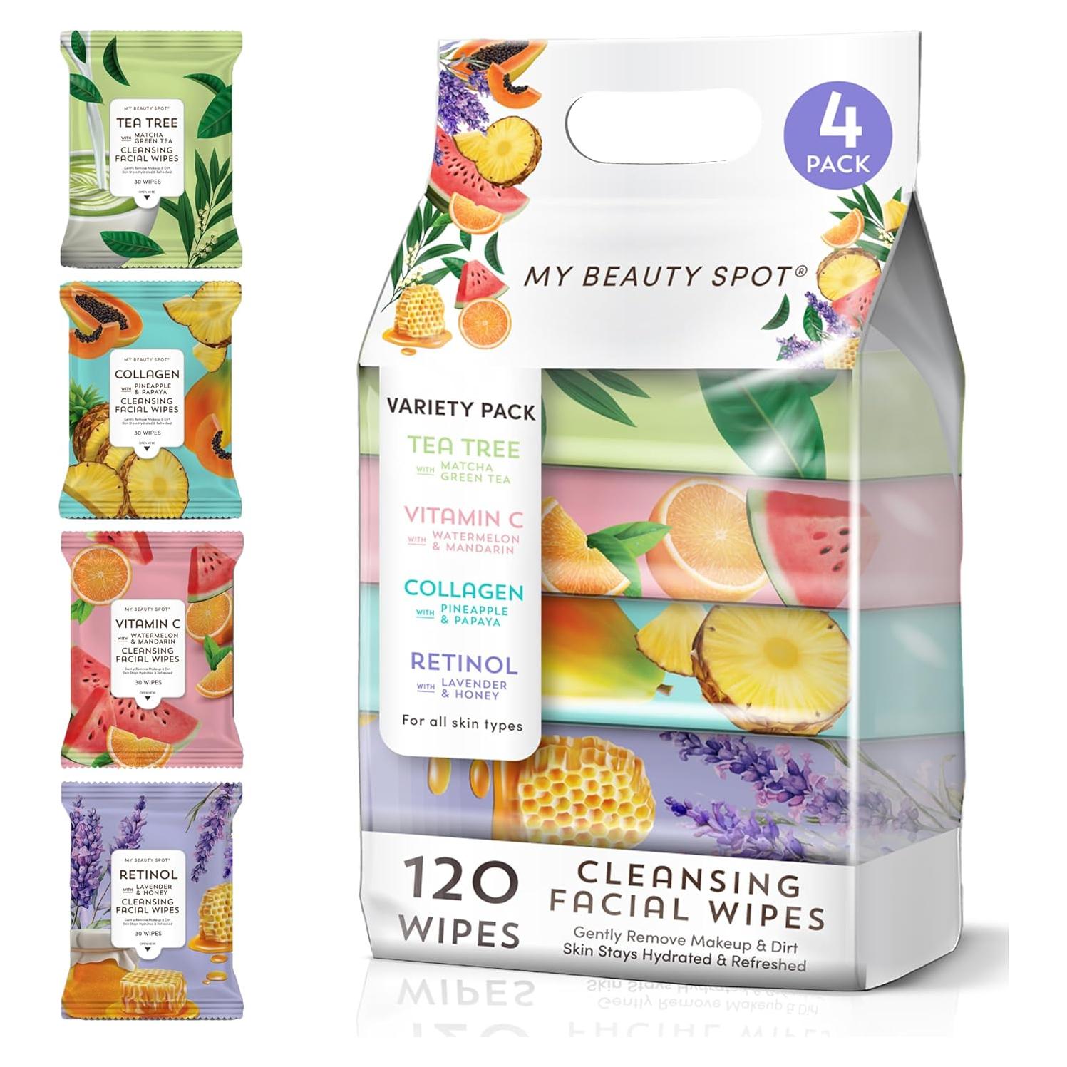 Toallitas Limpiadoras Faciales Mi Punto de Belleza - 120 Pcs