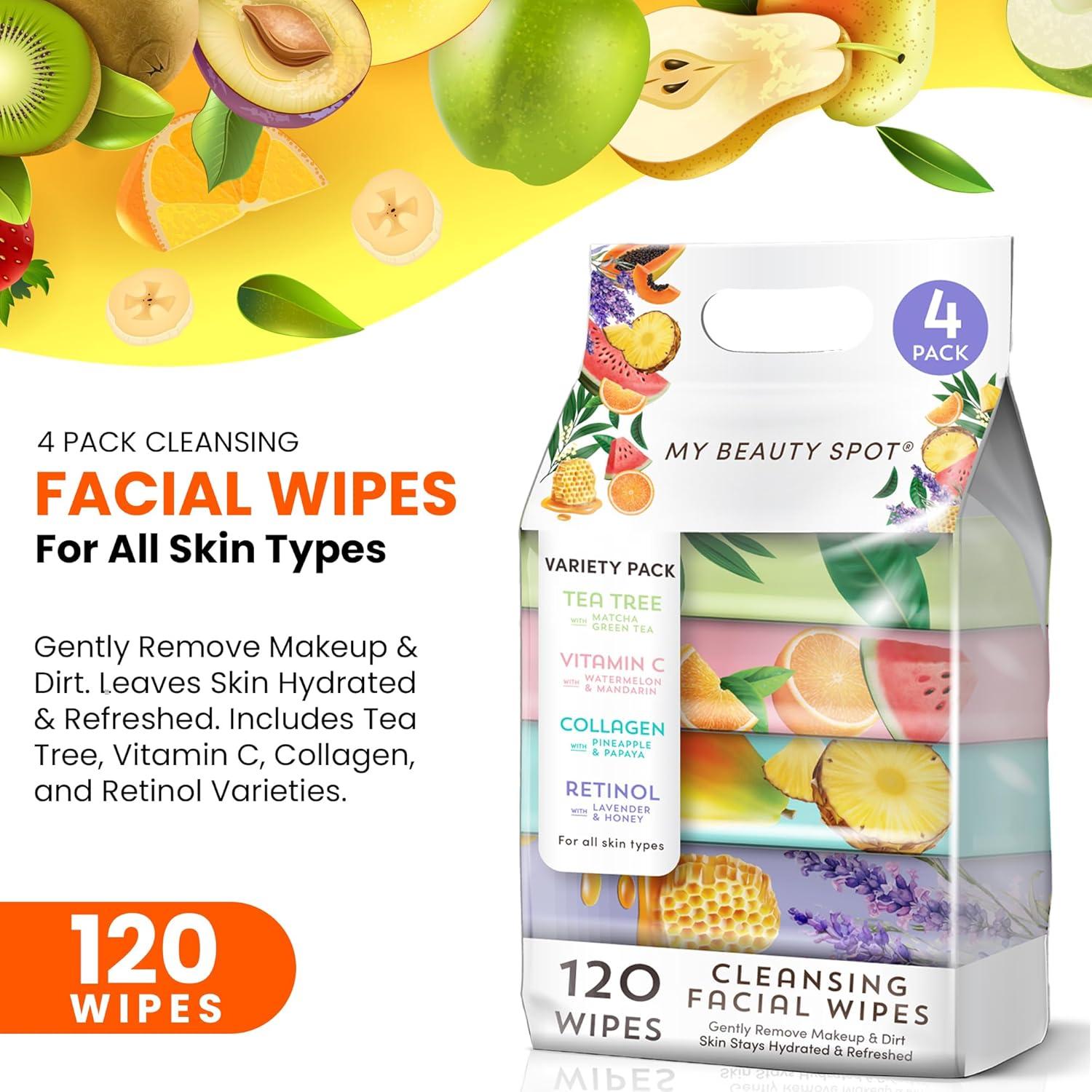 Toallitas Limpiadoras Faciales Mi Punto de Belleza - 120 Pcs