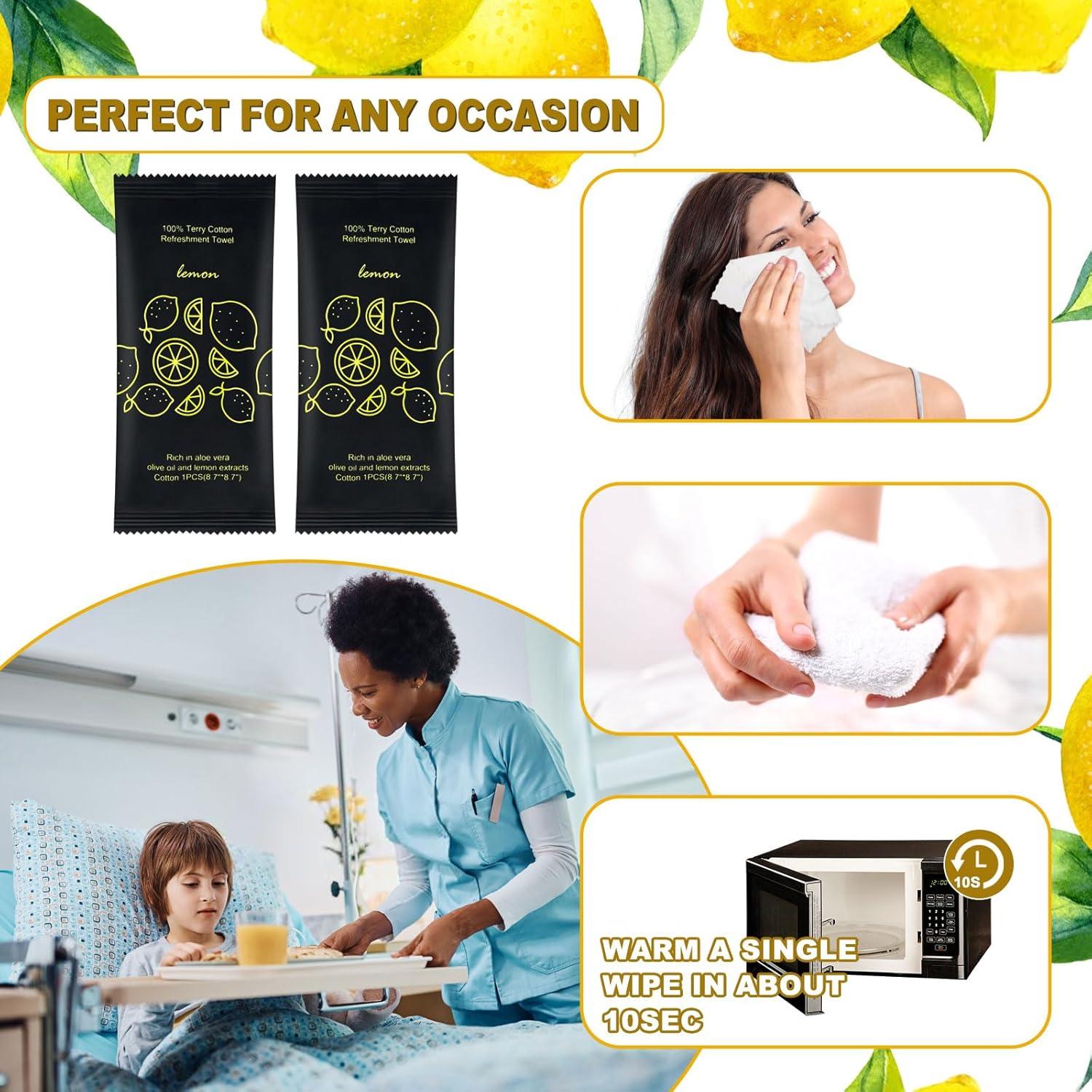 Toallitas Húmedas de Algodón Twoworld 200 Unidades Aroma Limón