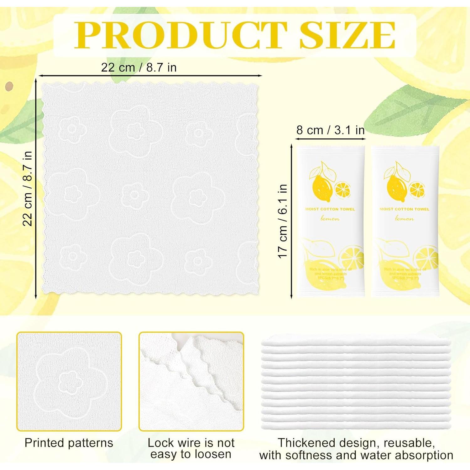 Toallas Húmedas de Algodón Twoworld 100 Unidades Limón