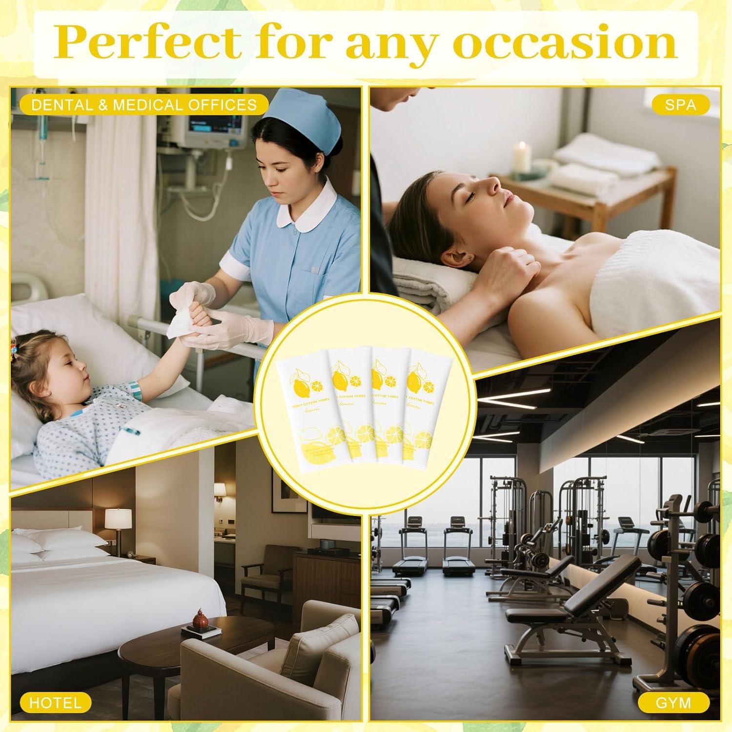 Toallas Húmedas de Algodón Twoworld 100 Unidades Limón