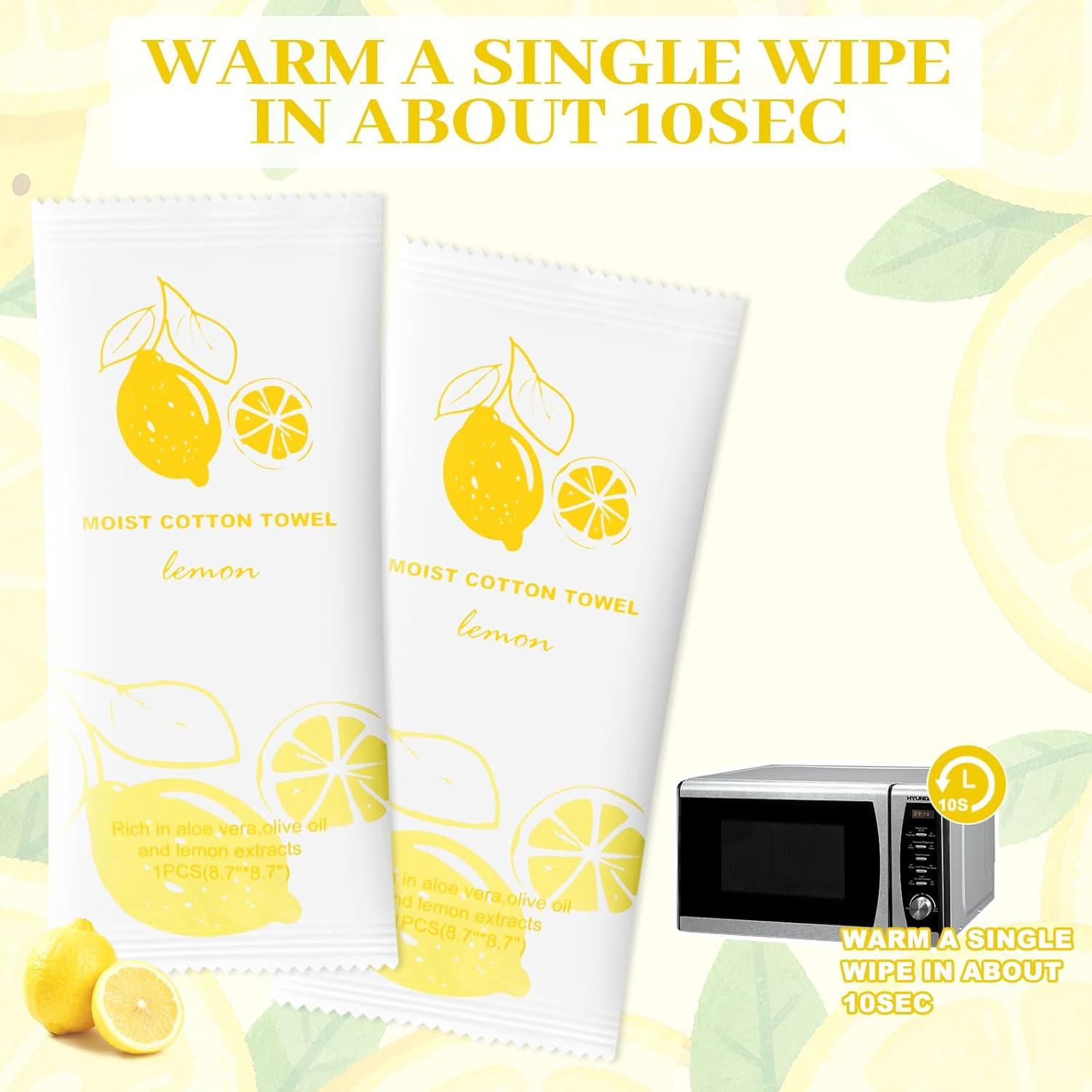 Toallas Húmedas de Algodón Twoworld 100 Unidades Limón