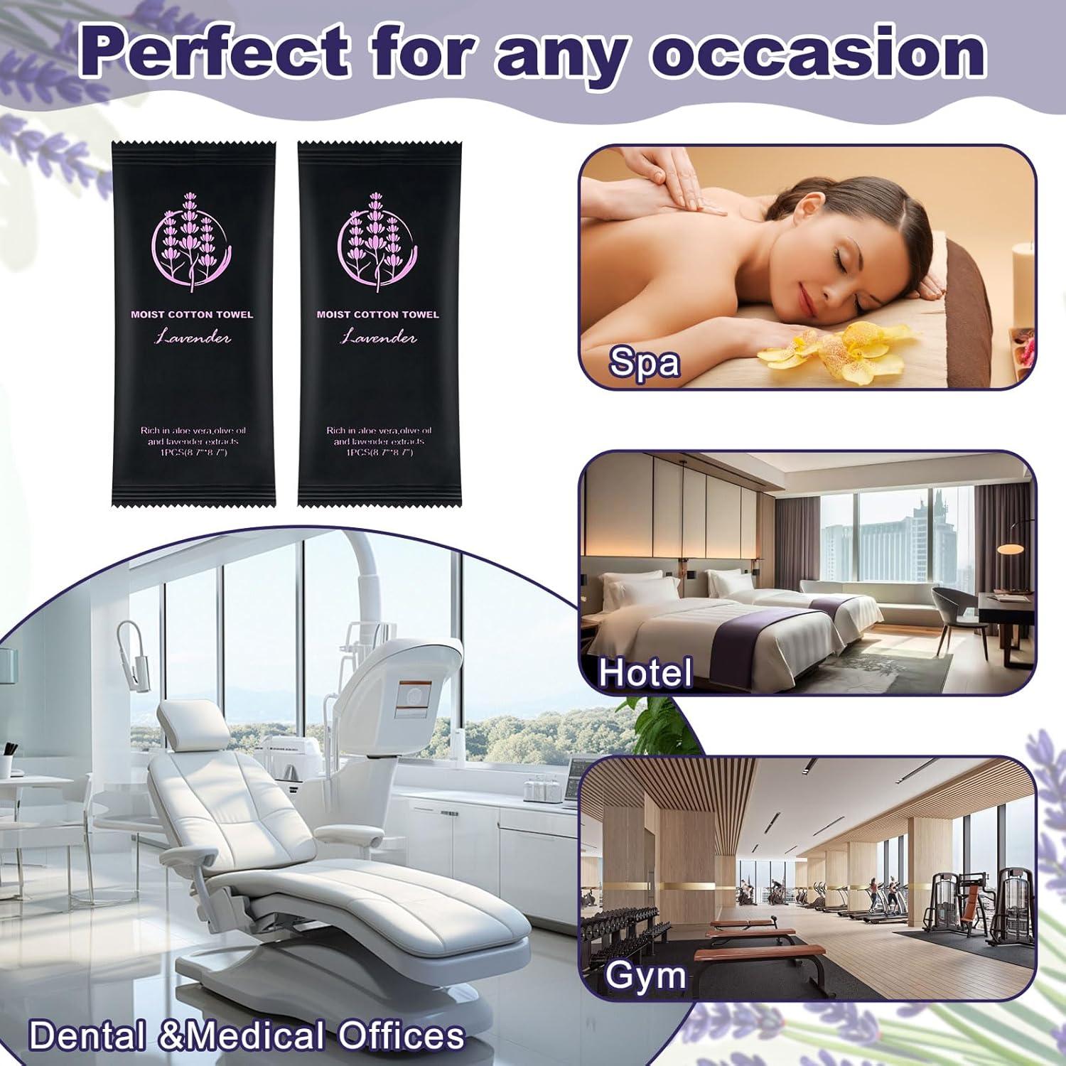 Toallas Húmedas de Algodón Twoworld 200 Unidades Lavanda