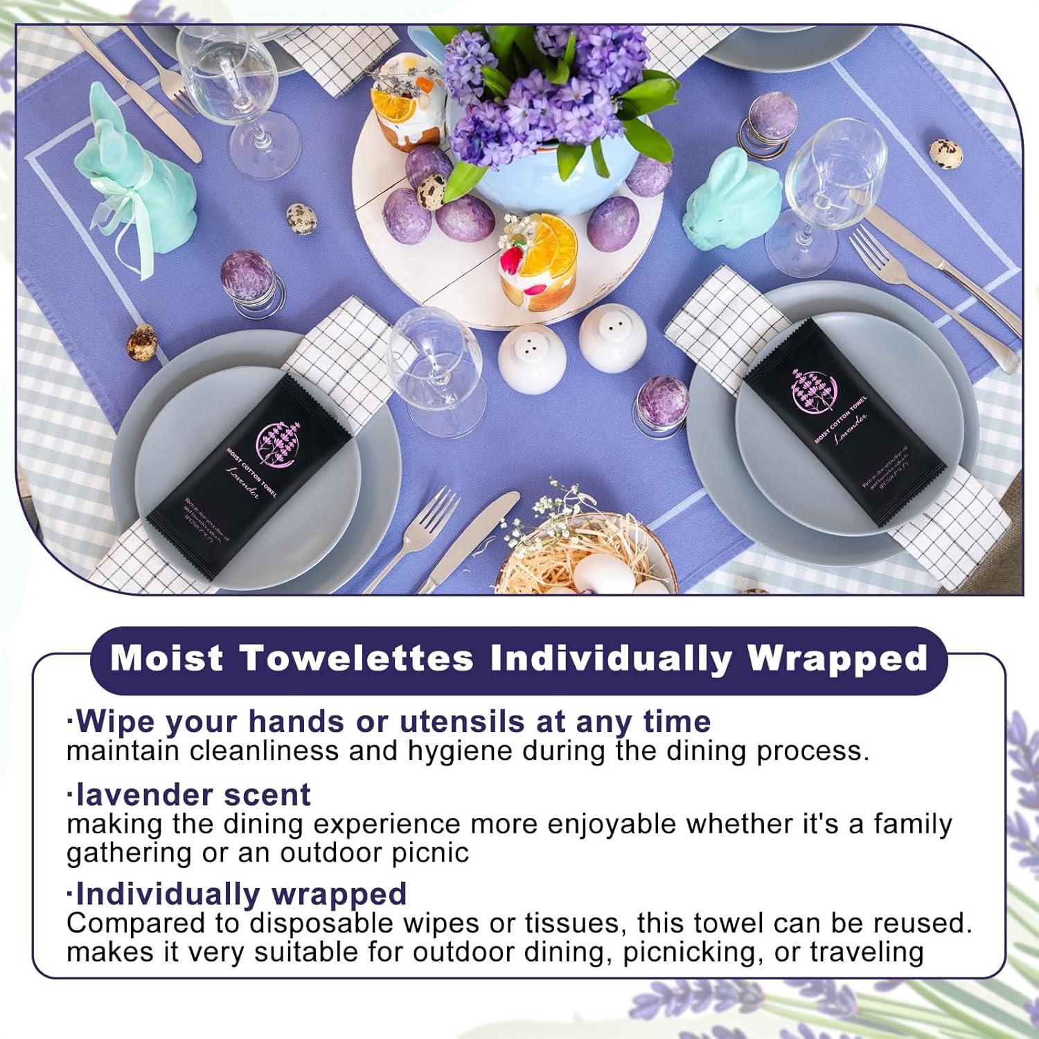 Toallas Húmedas de Algodón Twoworld 200 Unidades Lavanda