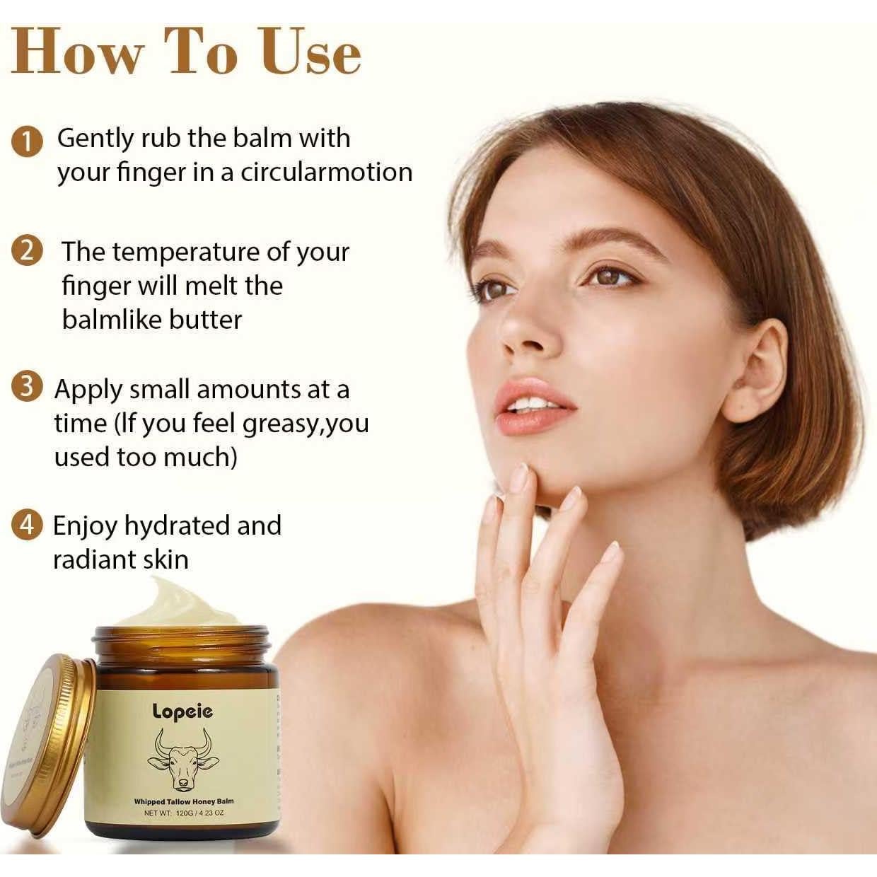 Crema Hidratante Natural Lopeie 120g - Grasa de Res con Miel