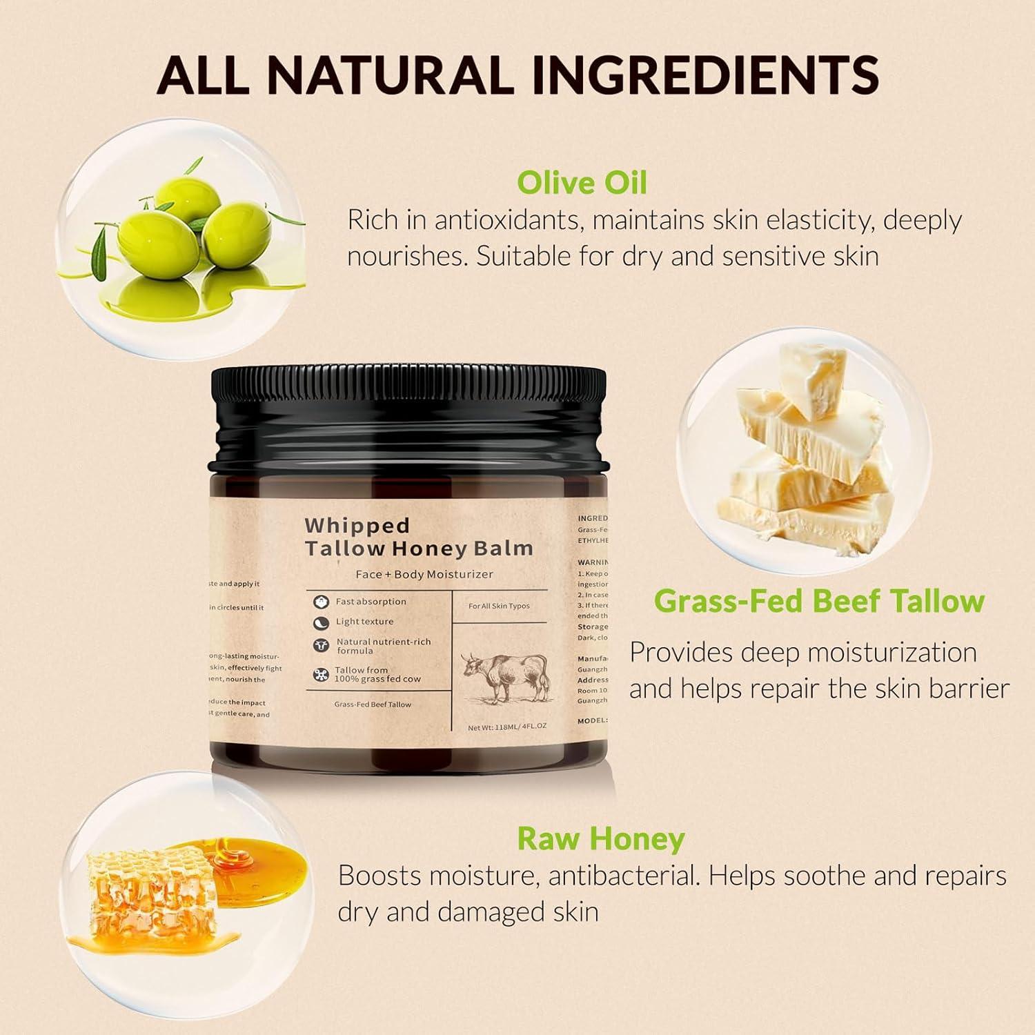 Bálsamo Hidratante Natural Lymznus 113.4 g - Grasa de Res y Miel