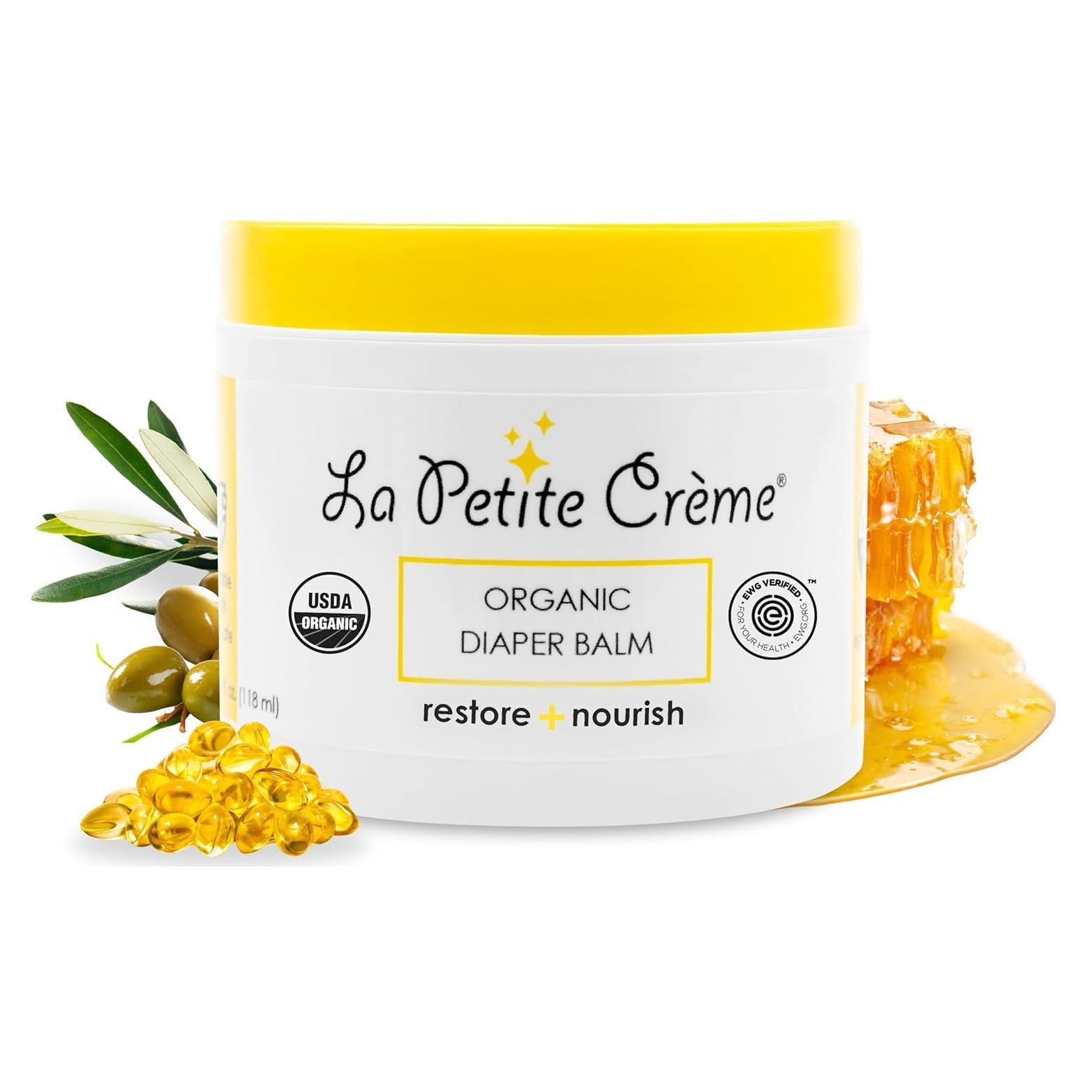 Bálsamo Orgánico para Pañales La Petite Creme 113 g - Crema Suave para Bebés