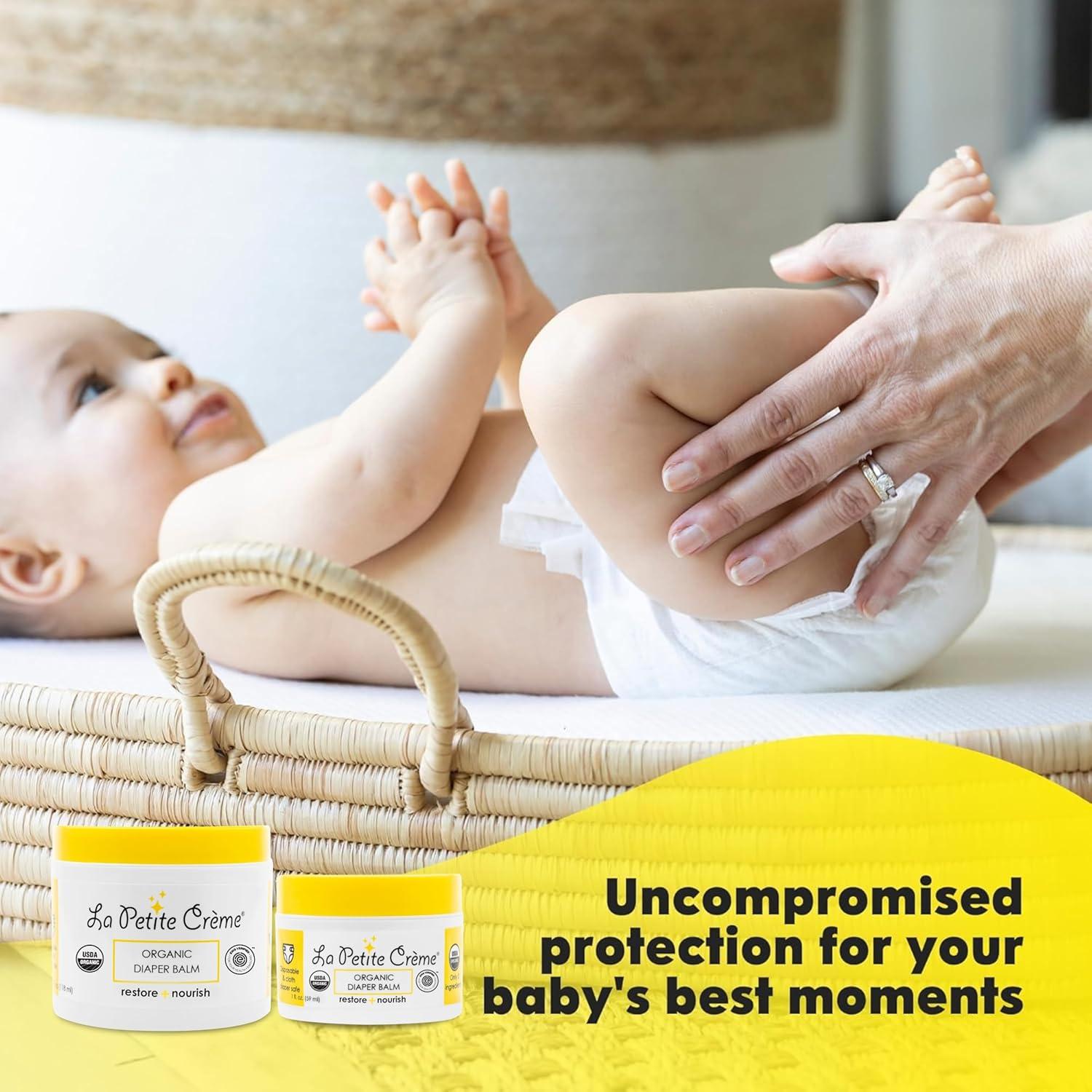 Bálsamo Orgánico para Pañales La Petite Creme 113 g - Crema Suave para Bebés