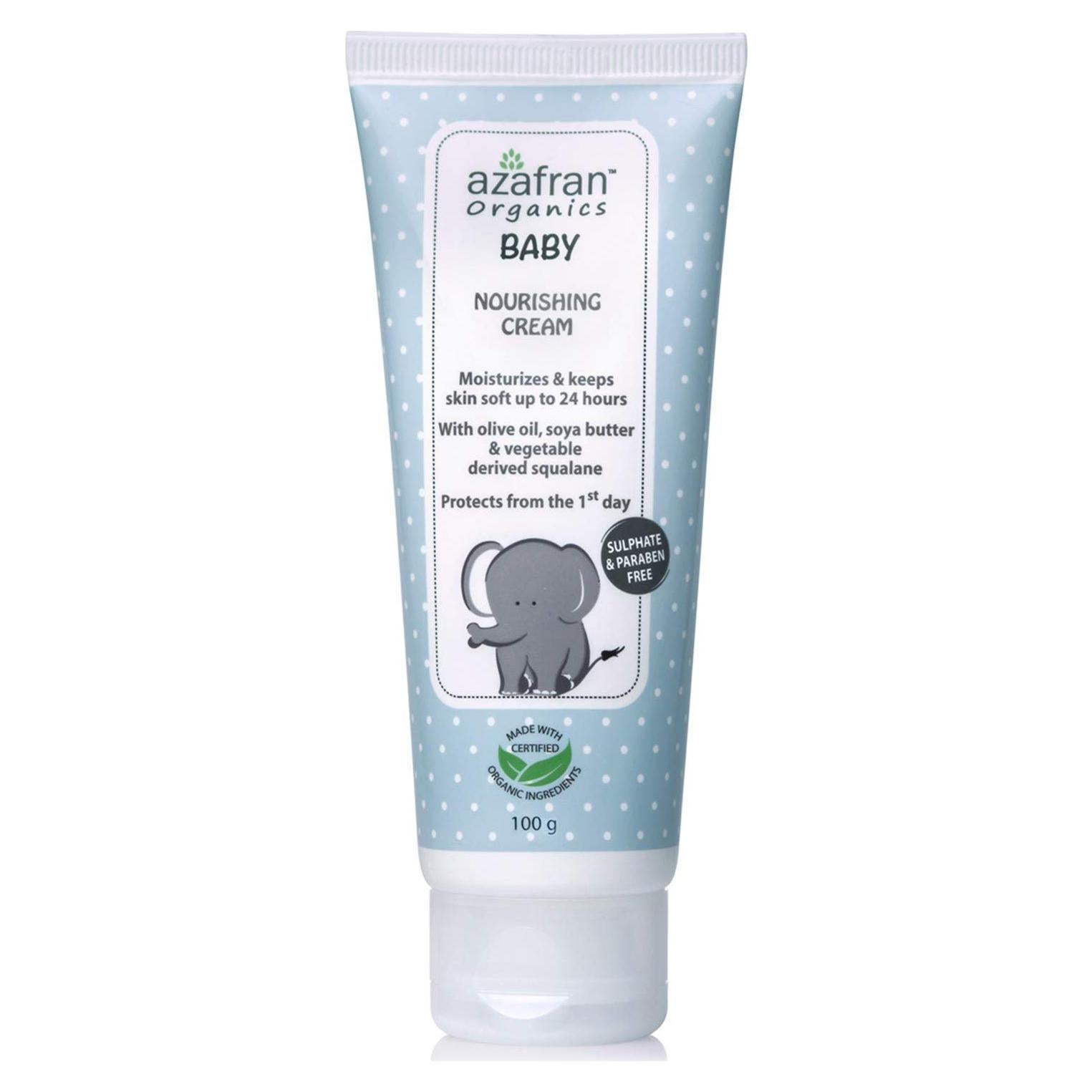 Crema Nutritiva para Bebés Azafran Organics 100g - Hidratante Suave