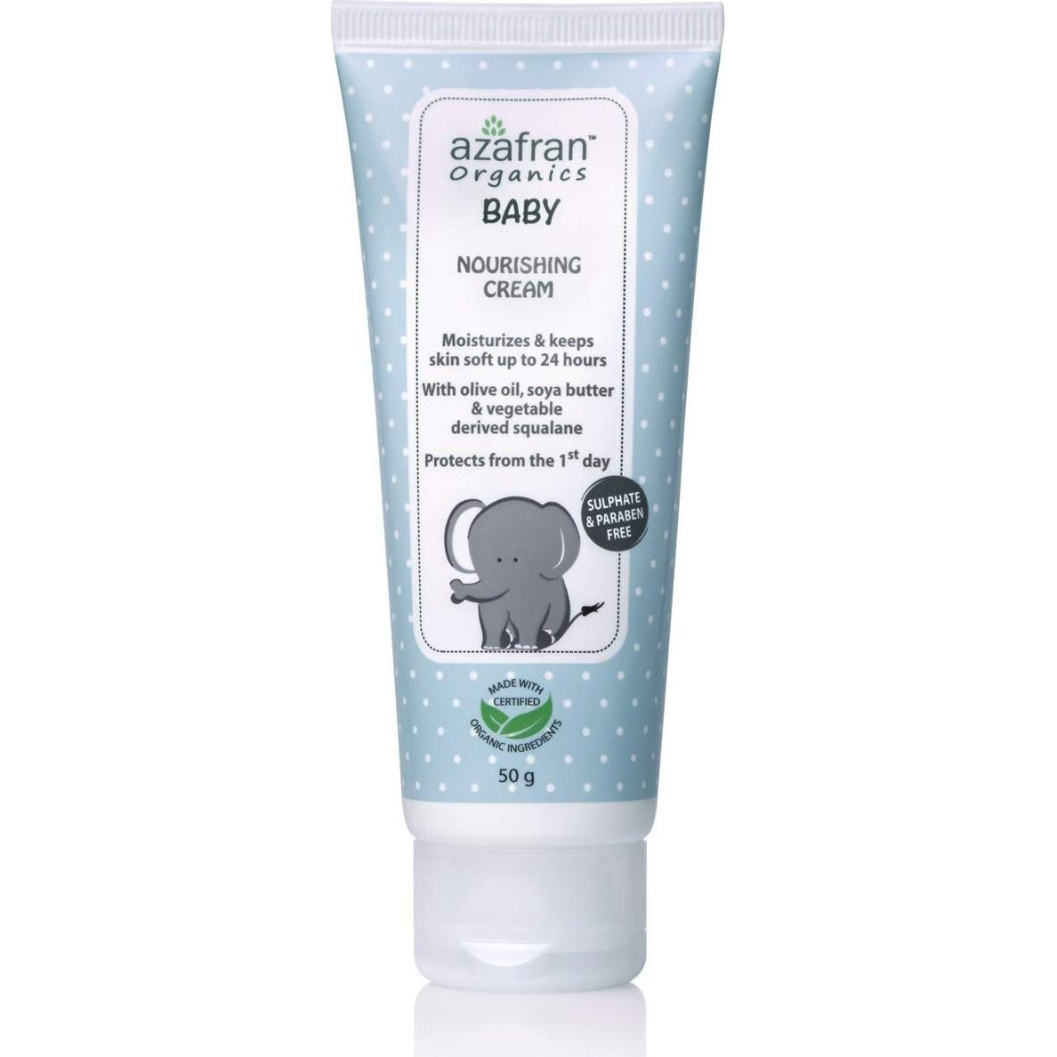 Crema Nutritiva para Bebés Azafran Organics 100g - Hidratante Suave