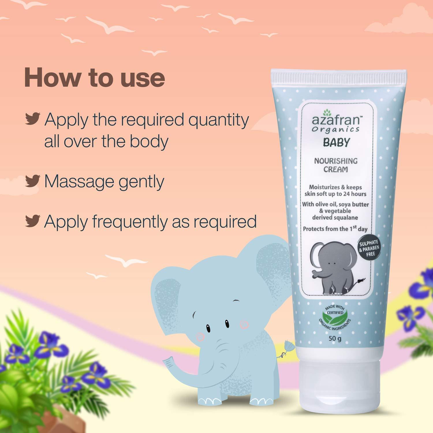 Crema Nutritiva para Bebés Azafran Organics 100g - Hidratante Suave