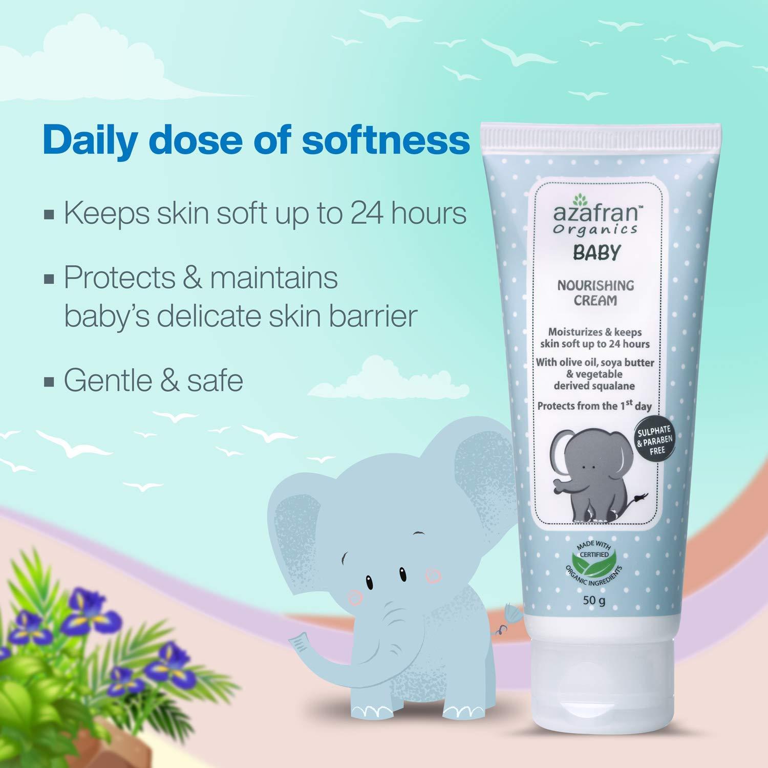 Crema Nutritiva para Bebés Azafran Organics 100g - Hidratante Suave
