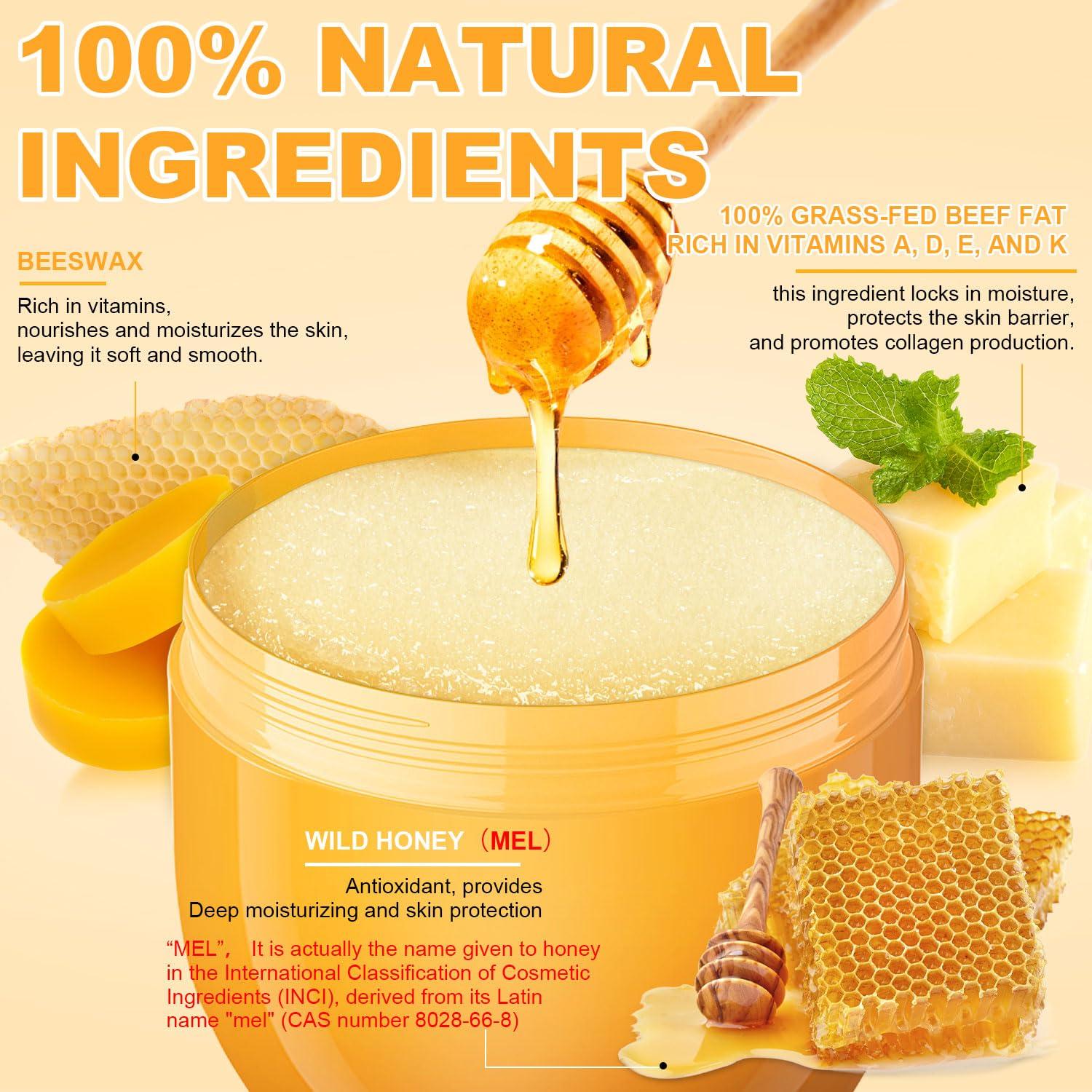 Bálsamo Hidratante de Grasa de Res GADMLURY 100g con Miel Cruda