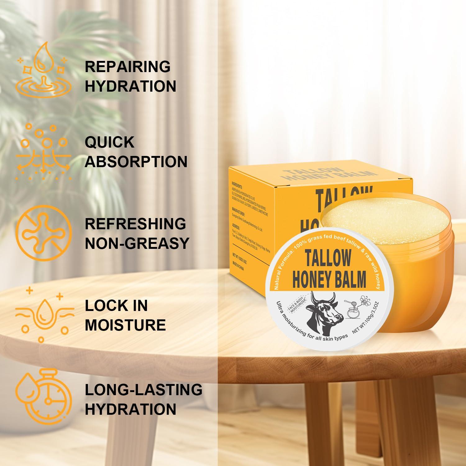 Bálsamo Hidratante de Grasa de Res GADMLURY 100g con Miel Cruda