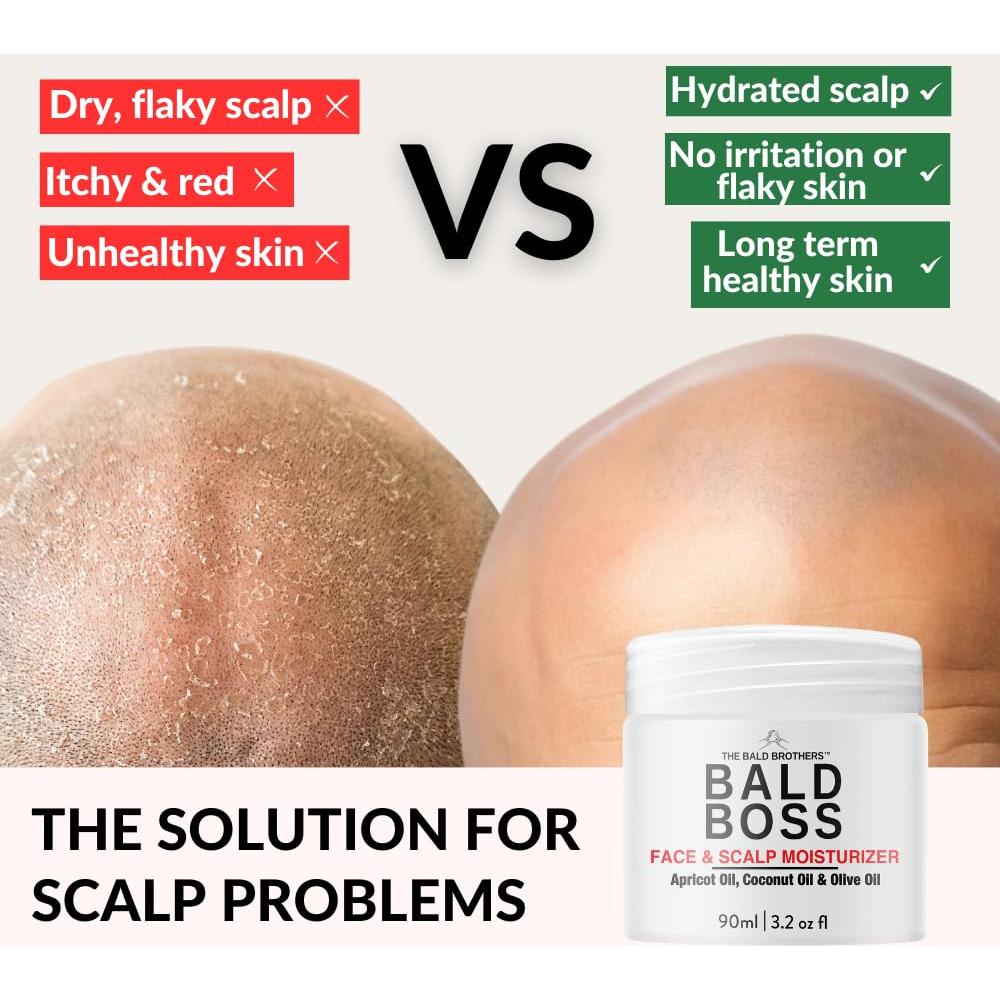 Hidratante Facial Vegano Bald Boss 89 ml - Cuidado Cabeza Calva