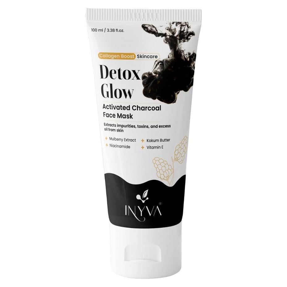 Mascarilla Facial DetoxGlow INYVA - Carbón Activado 95.7 g