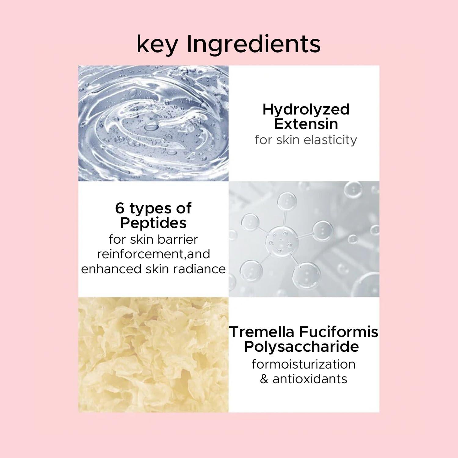 Mascarilla Facial Vegana Freemay 10 Hojas Colágeno Rosa Hidratante