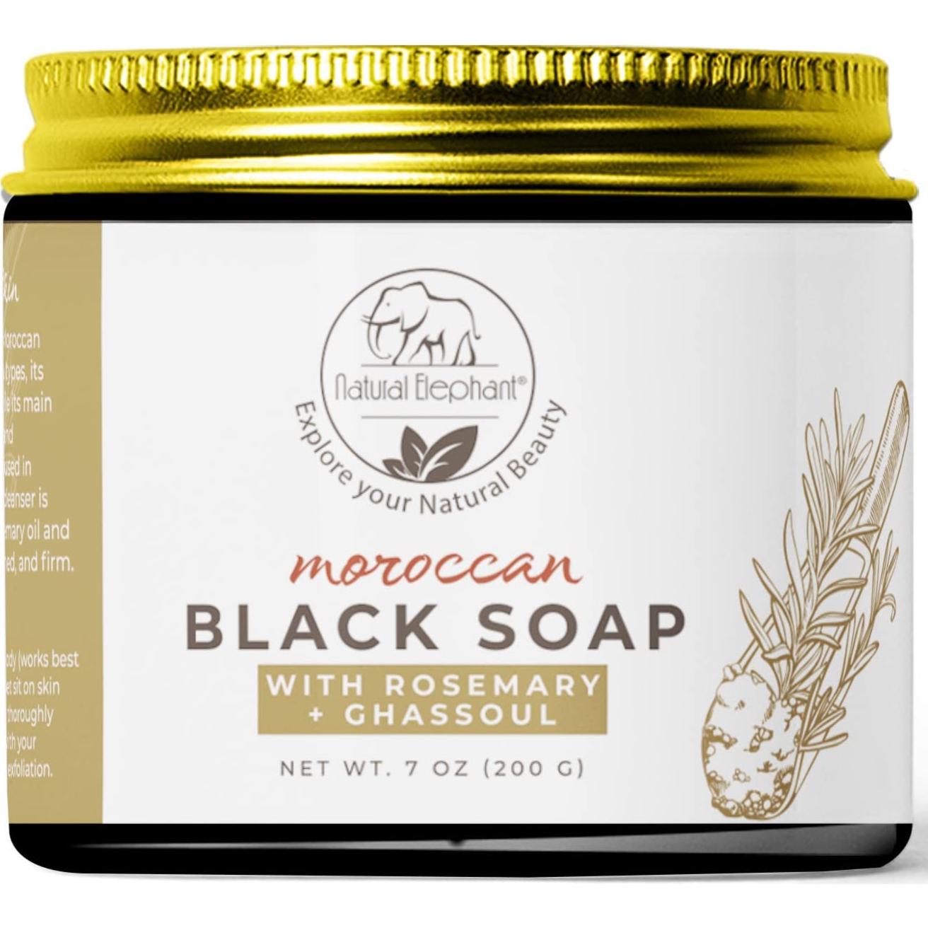 Kit Jabón Negro Marroquí Natural Elephant + Guante Exfoliante