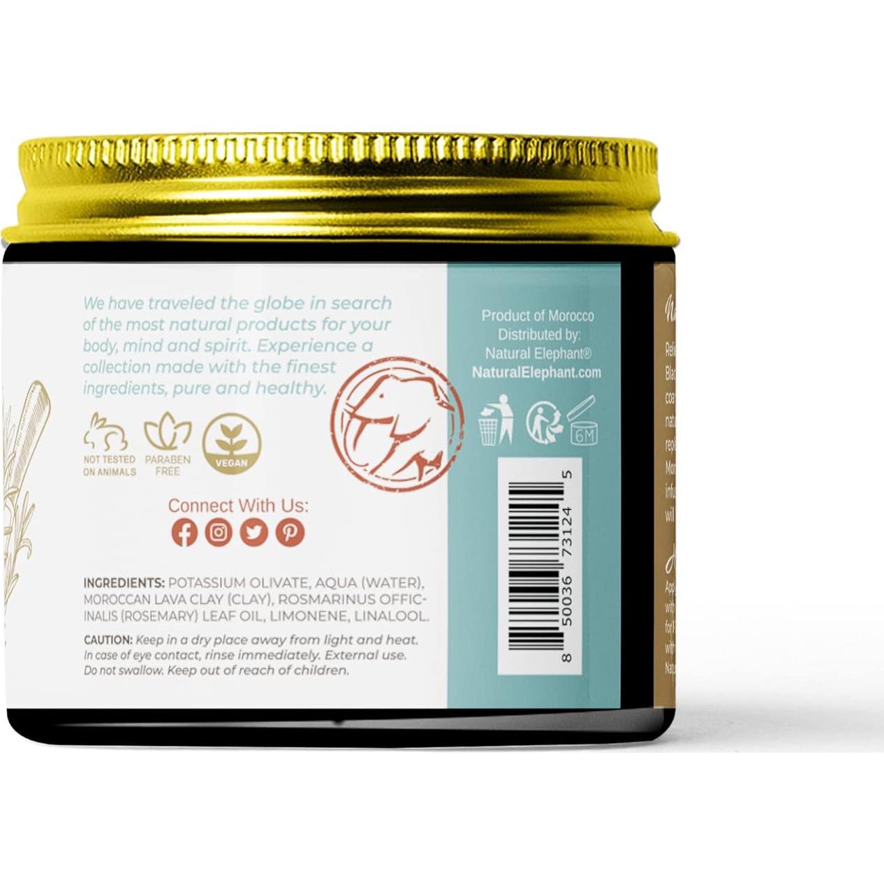 Kit Jabón Negro Marroquí Natural Elephant + Guante Exfoliante