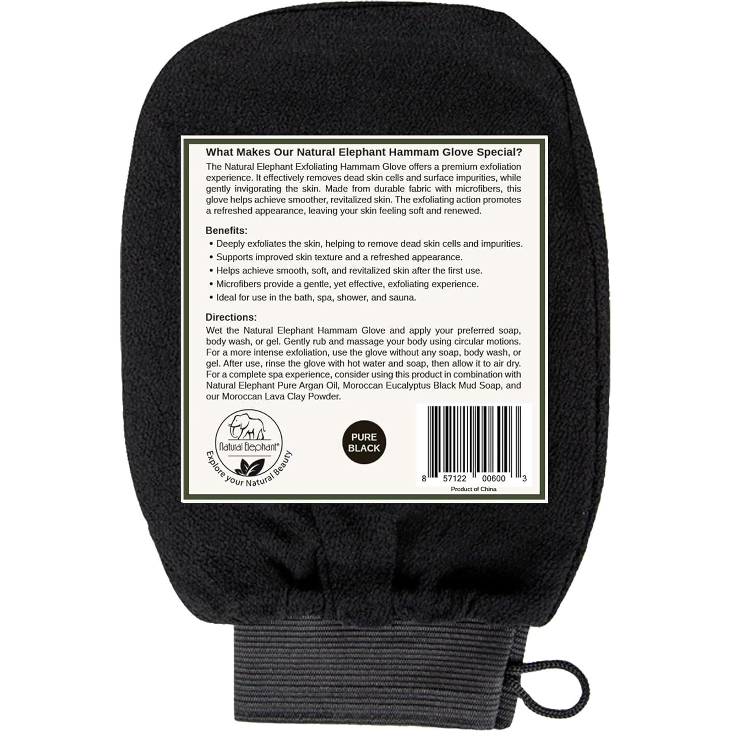 Kit Jabón Negro Marroquí Natural Elephant + Guante Exfoliante