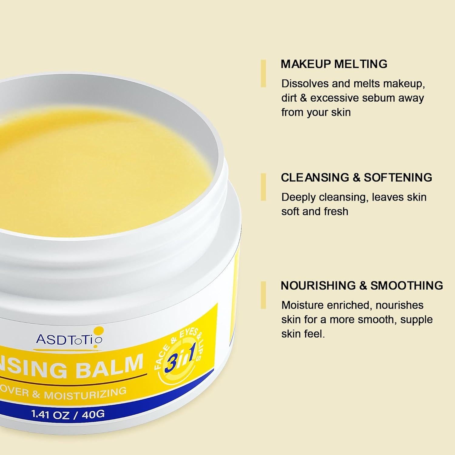 Bálsamo Limpiador 3 en 1 ASDToTio 40g - Desmaquillante Natural