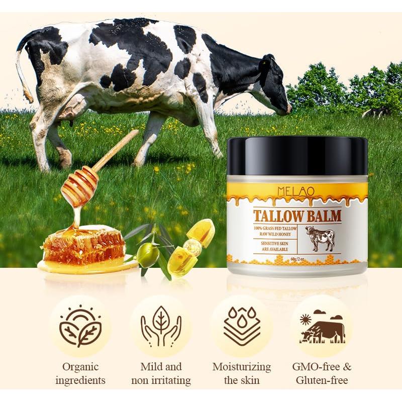 Bálsamo Hidratante Natural Melao 60 g - Tallow y Miel Cruda