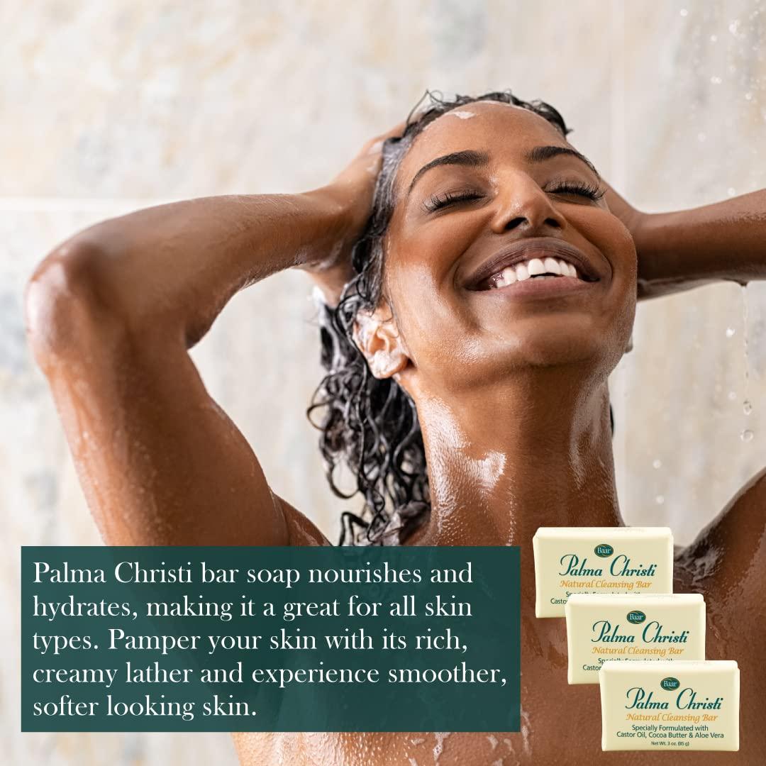 Palma Christi (Castor Oil) Natural Cleansing Bar Soap, 3 bar set
