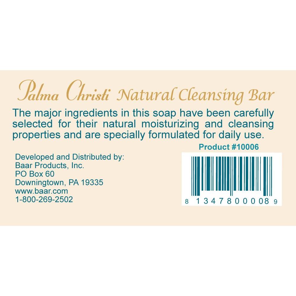 Palma Christi (Castor Oil) Natural Cleansing Bar Soap, 3 bar set
