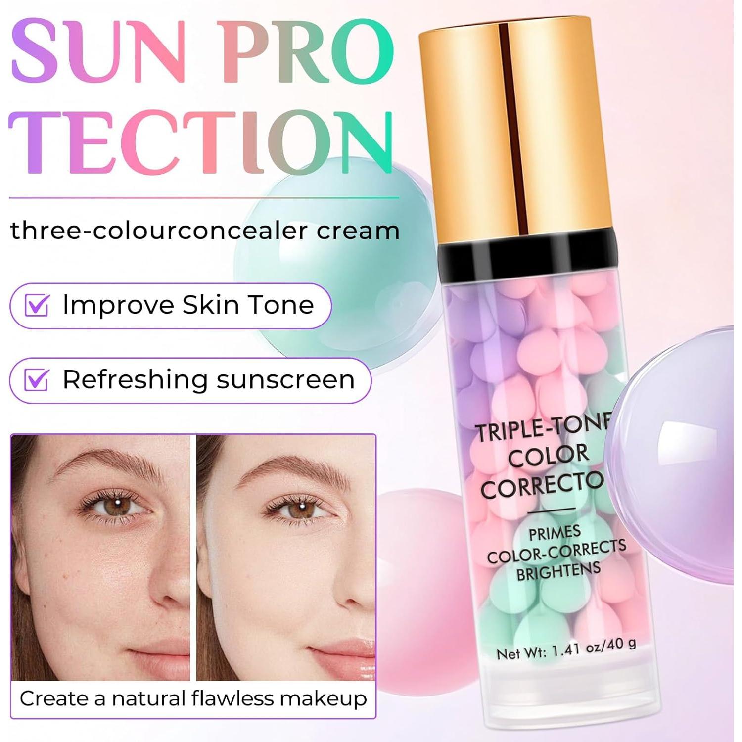 Primer Corrector de Color Akeeronn 3 en 1 SPF50+ 40g