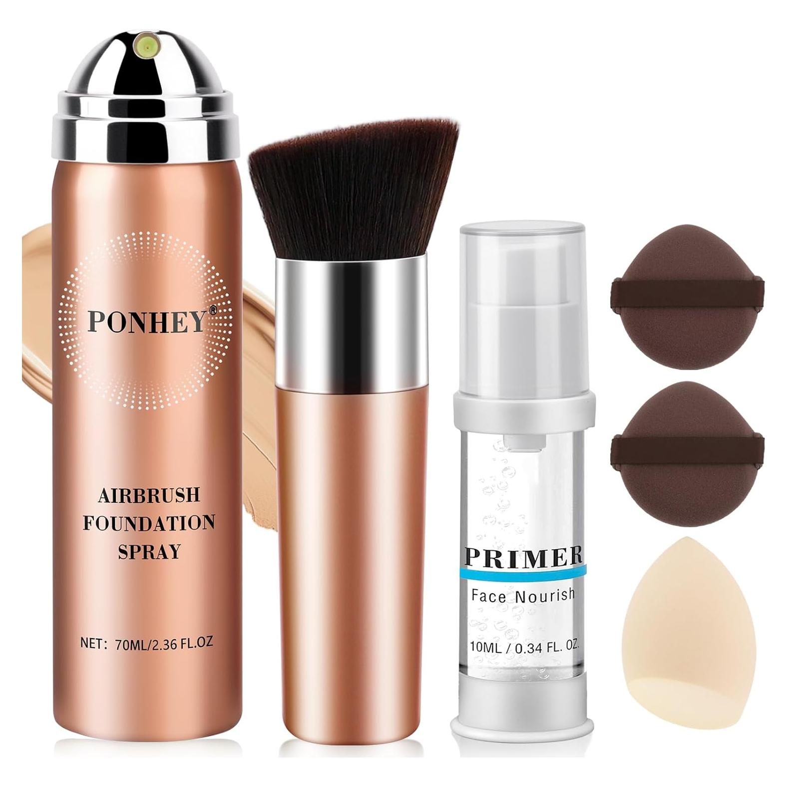 Spray de Base AirBrush Ponhey #02 Beige con Brocha 168g