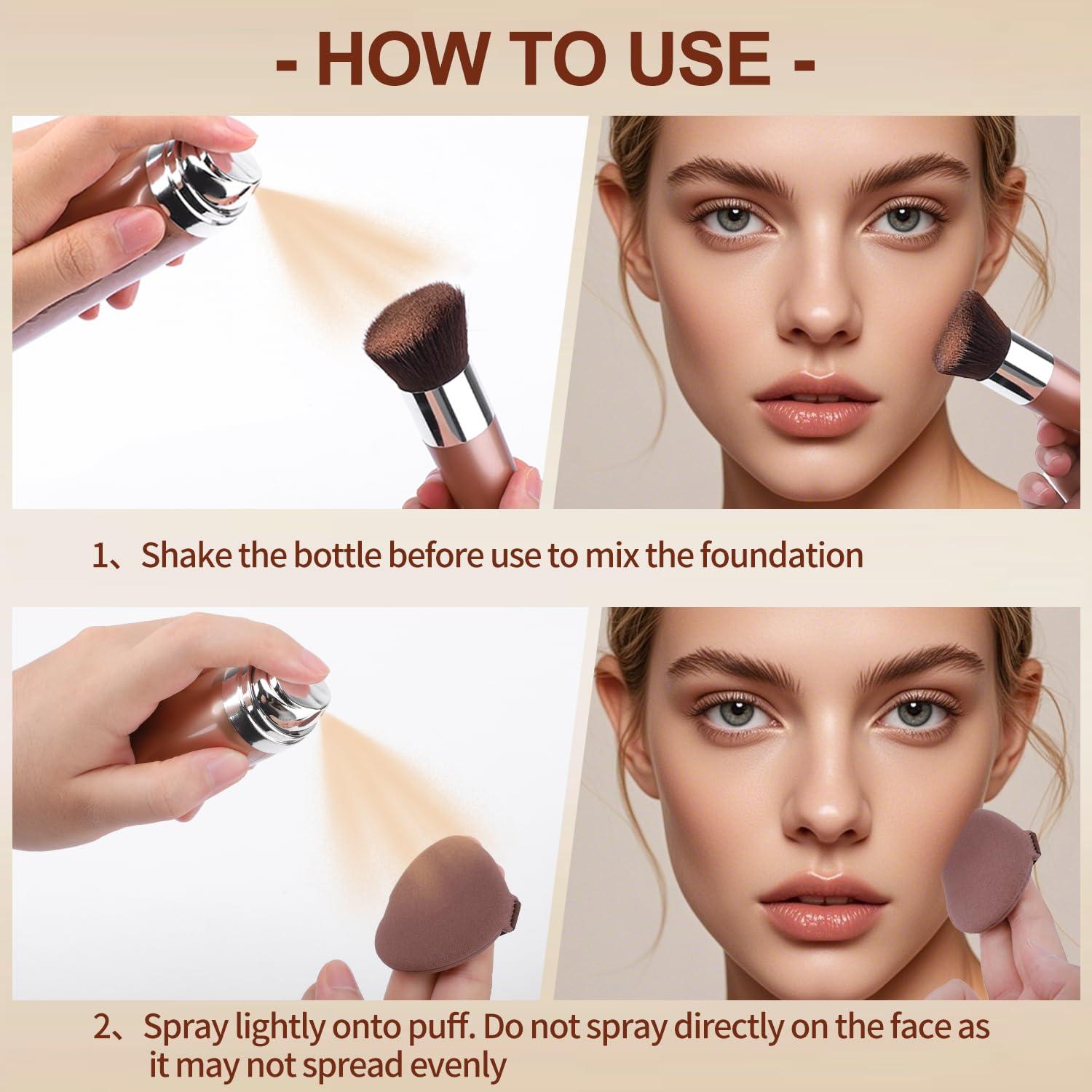 Spray de Base AirBrush Ponhey #02 Beige con Brocha 168g