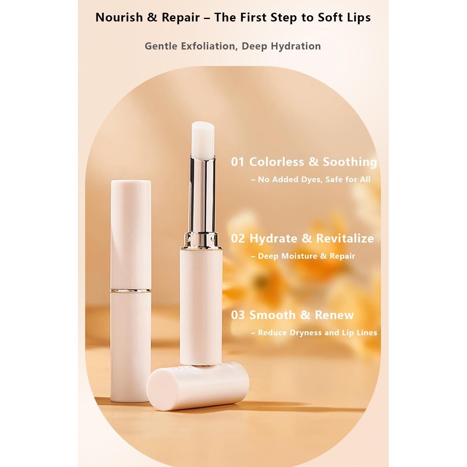 Set de 3 Balsamos Labiales Hidratantes WHHWM Sin Color