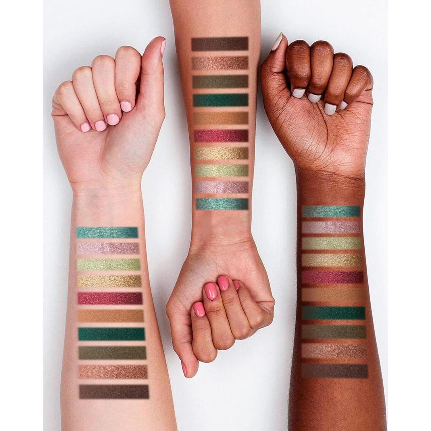 Paleta de Sombra de Ojos Verde MAKI YIKA 10 Tonos Alta Pigmentación