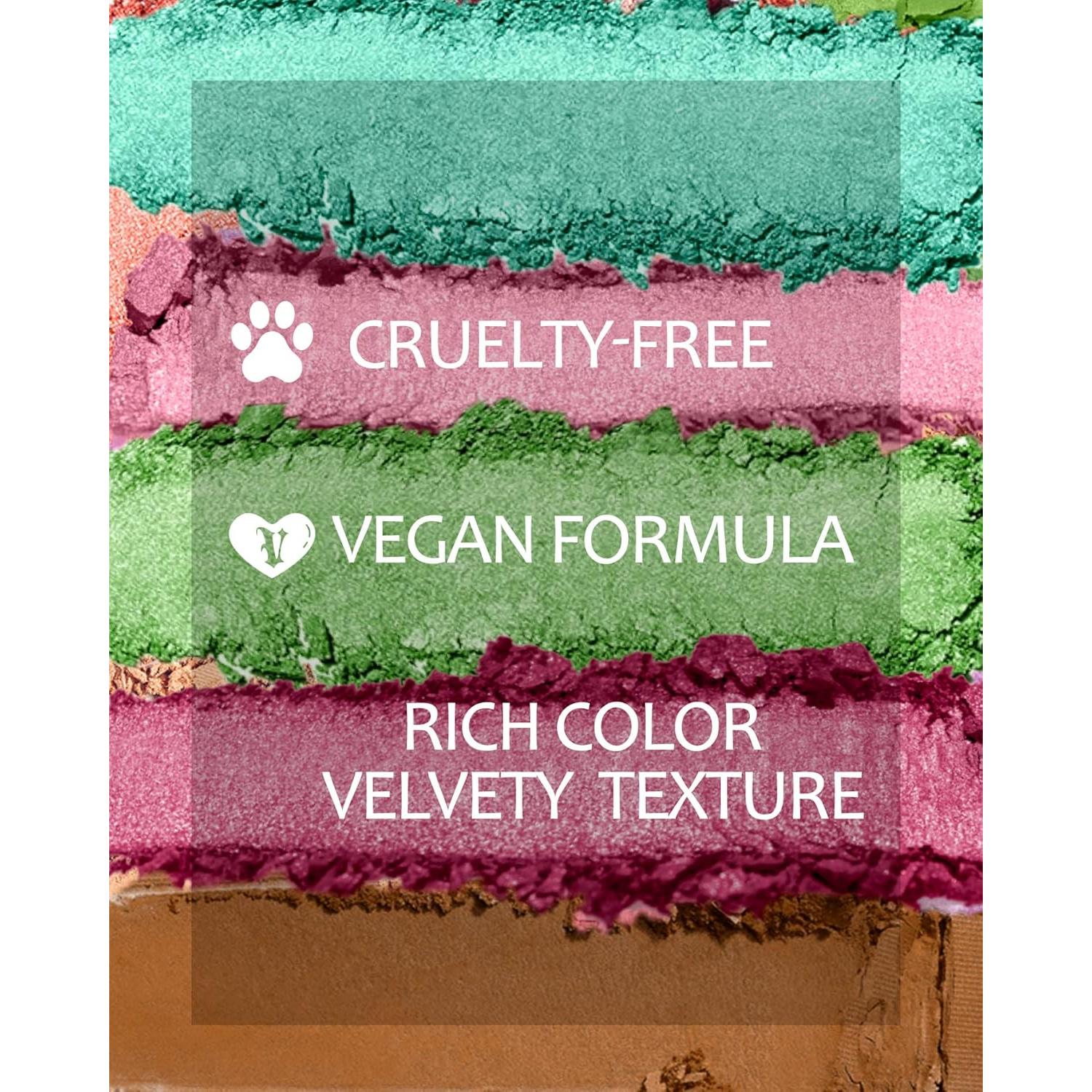 Paleta de Sombra de Ojos Verde MAKI YIKA 10 Tonos Alta Pigmentación