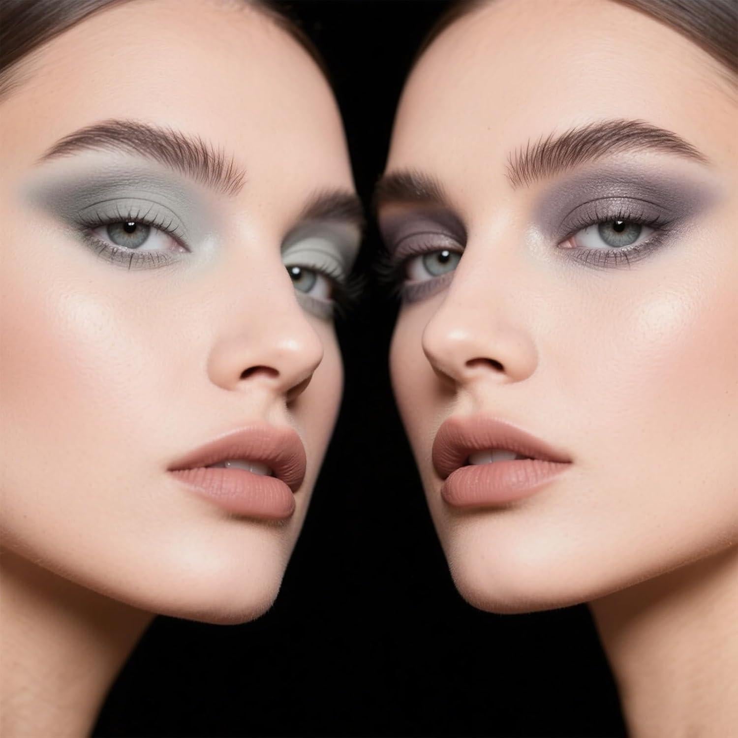 Paleta de Sombras de Ojos Mate La Catrina, 12 Colores Fríos