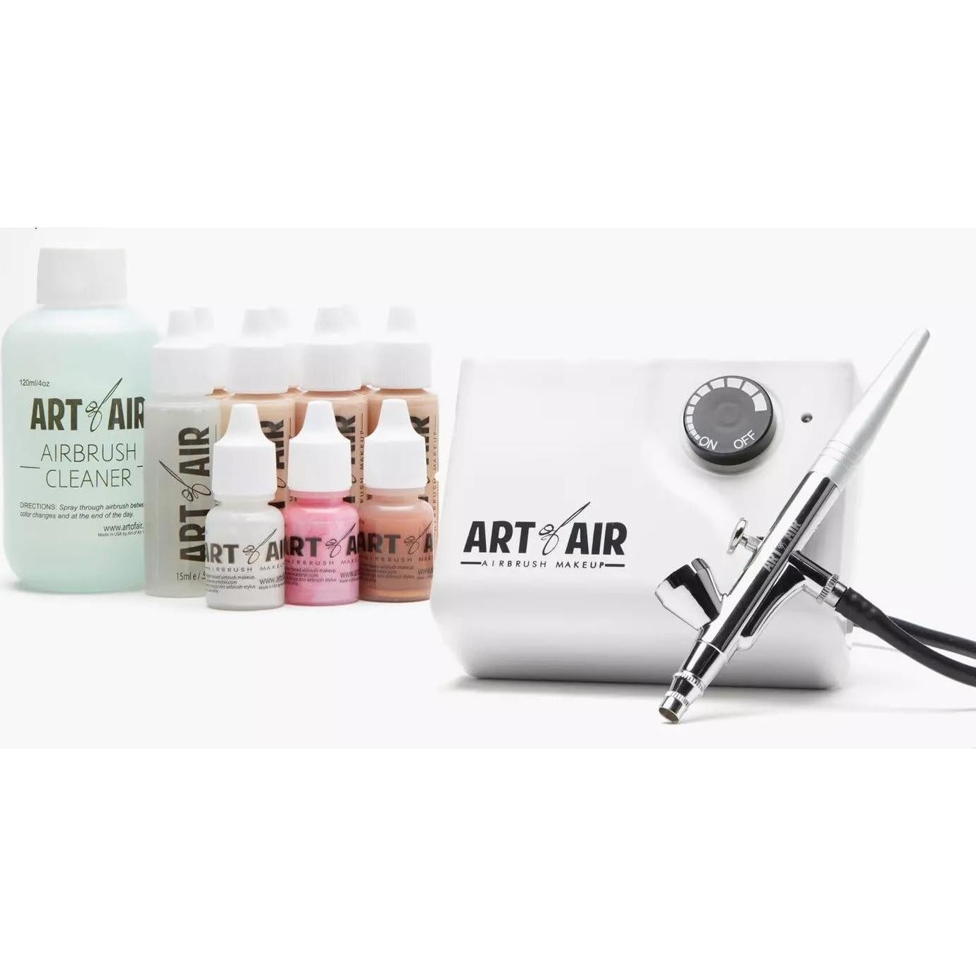 Set de Maquillaje con Aerógrafo Art of Air - 6 Piezas Tonos Claros