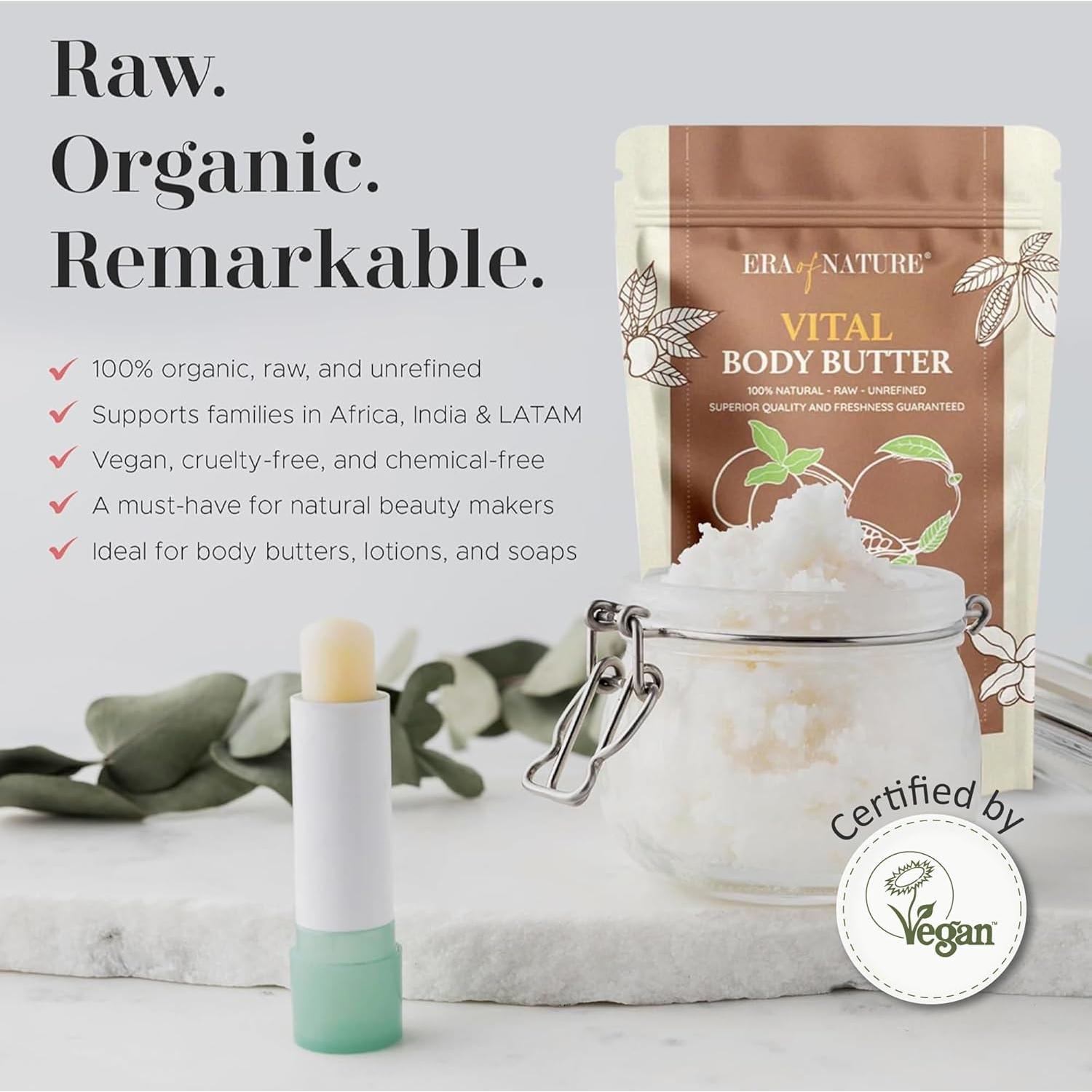 Manteca Corporal Orgánica Era de la Naturaleza 454g - Karité, Mango y Cacao