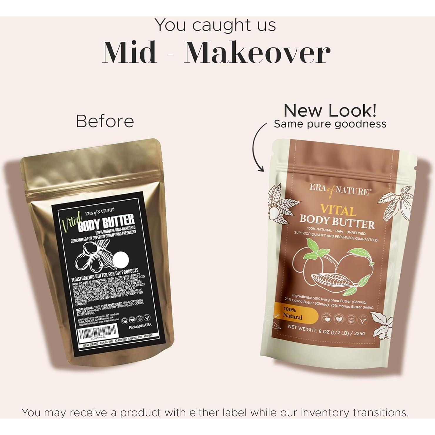 Manteca Corporal Orgánica Era de la Naturaleza 454g - Karité, Mango y Cacao